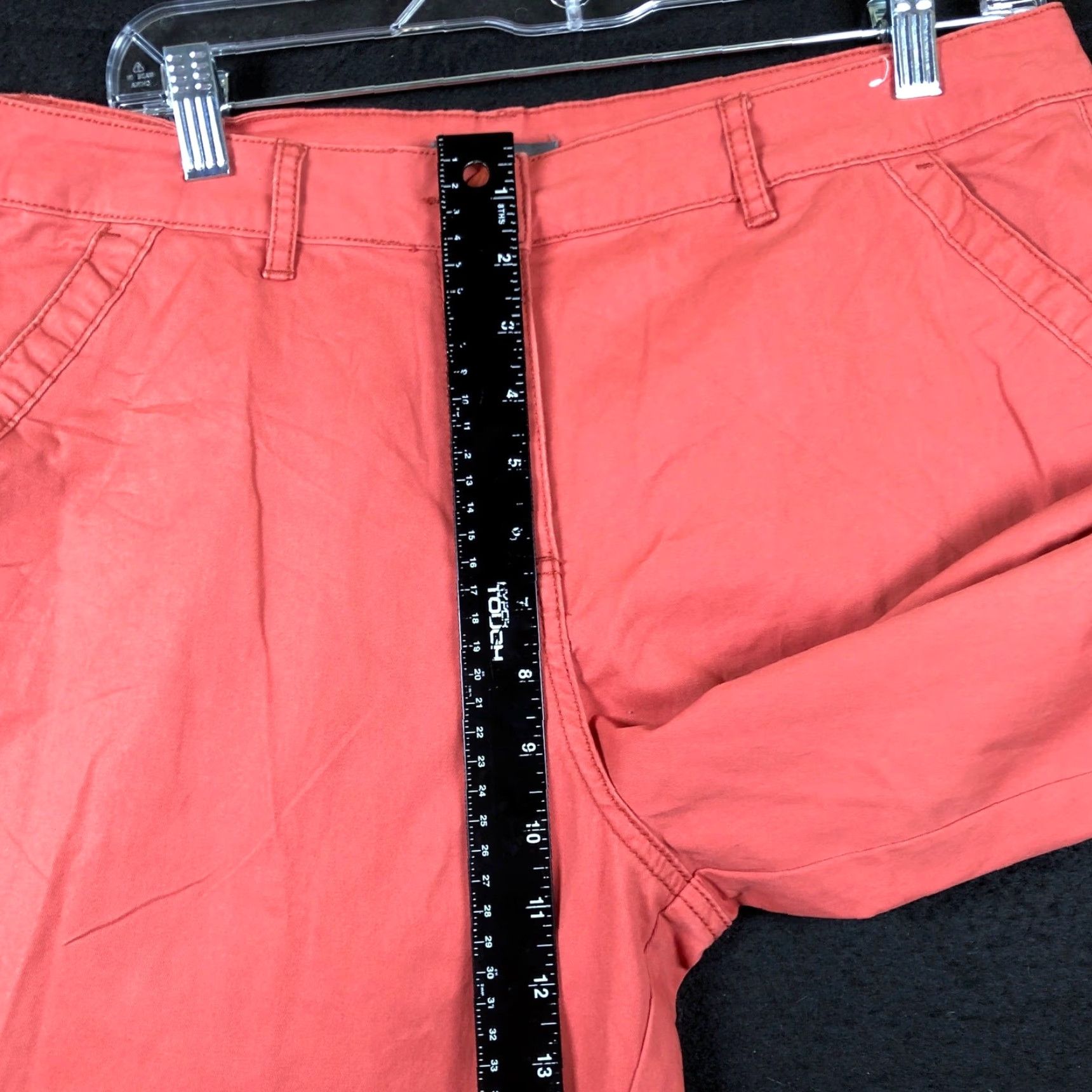 Vintage Papaya Womens Pants Blush Red High Rise Chino Straight Leg Stretch 14 Size 36" / US 14 / IT 50 - 7 Thumbnail