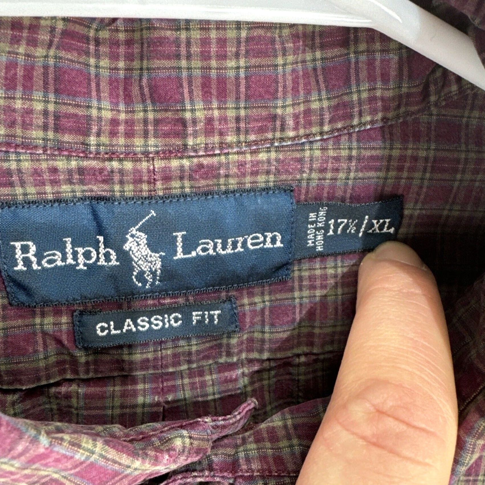 Polo Ralph Lauren VINTAGE Polo Ralph Lauren Mens Classic Fit Shirt XL Plaid Long Sleeve Button Size US XL / EU 56 / 4 - 2 Thumbnail