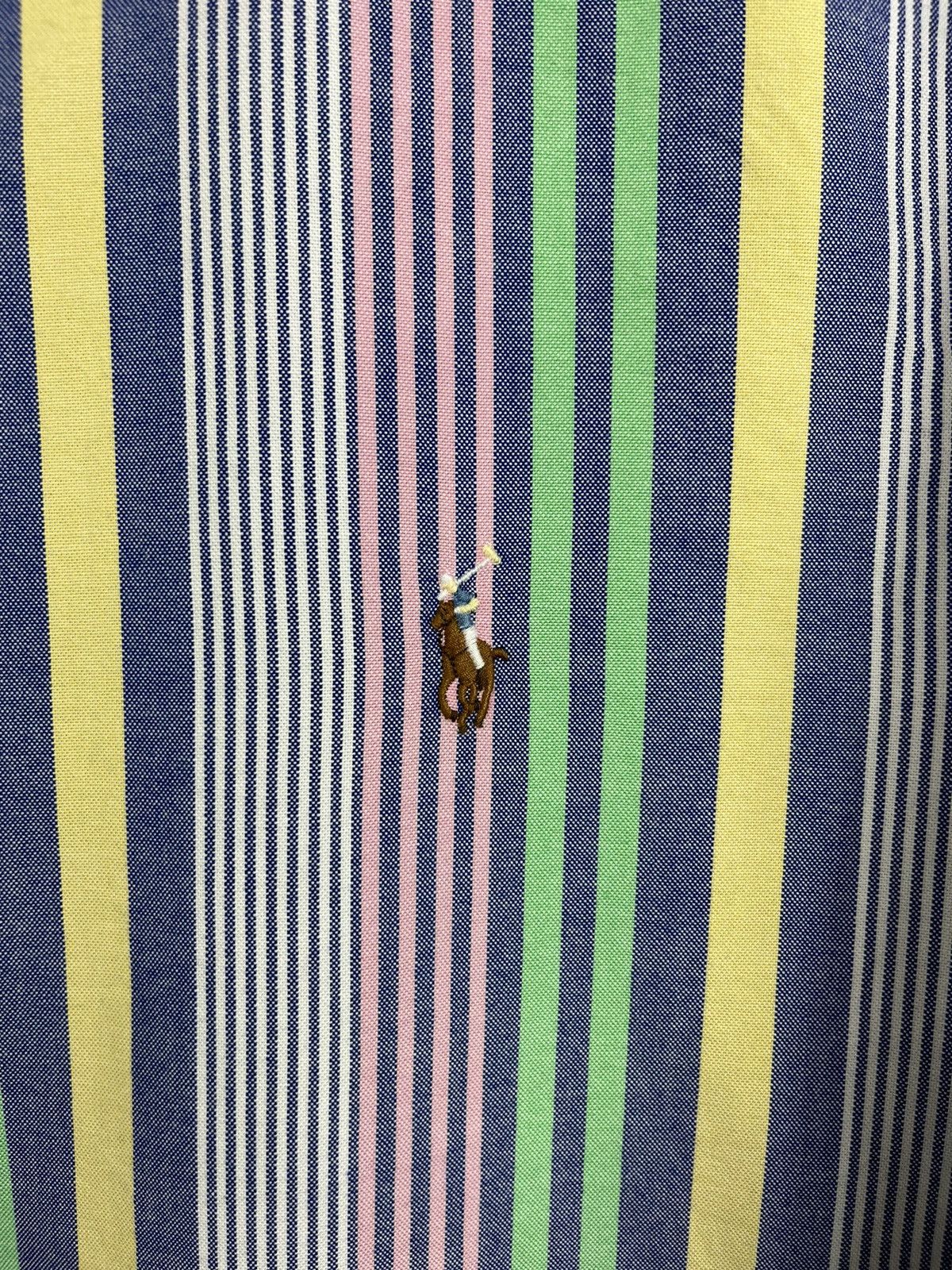 Polo Ralph Lauren × Ralph Lauren Polo Ralph Lauren multicolor striped chest logo pony shirt Size US XXL / EU 58 / 5 - 7 Thumbnail