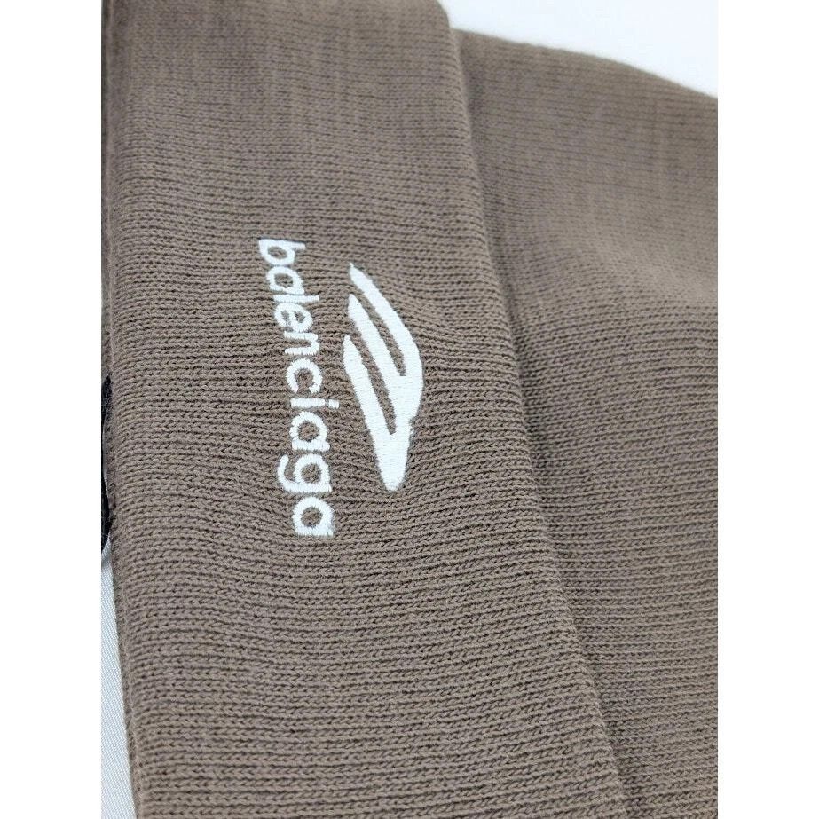 Balenciaga o1rshd1 Q:2 / Size: 2 / Wool Logo Beanie In Brown Size ONE SIZE - 7 Thumbnail