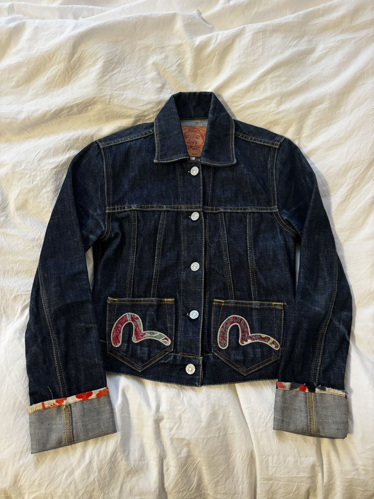 Evisu Evisu jean jacket with pocket and accents Size S / US 4 / IT 40 - 1 Thumbnail