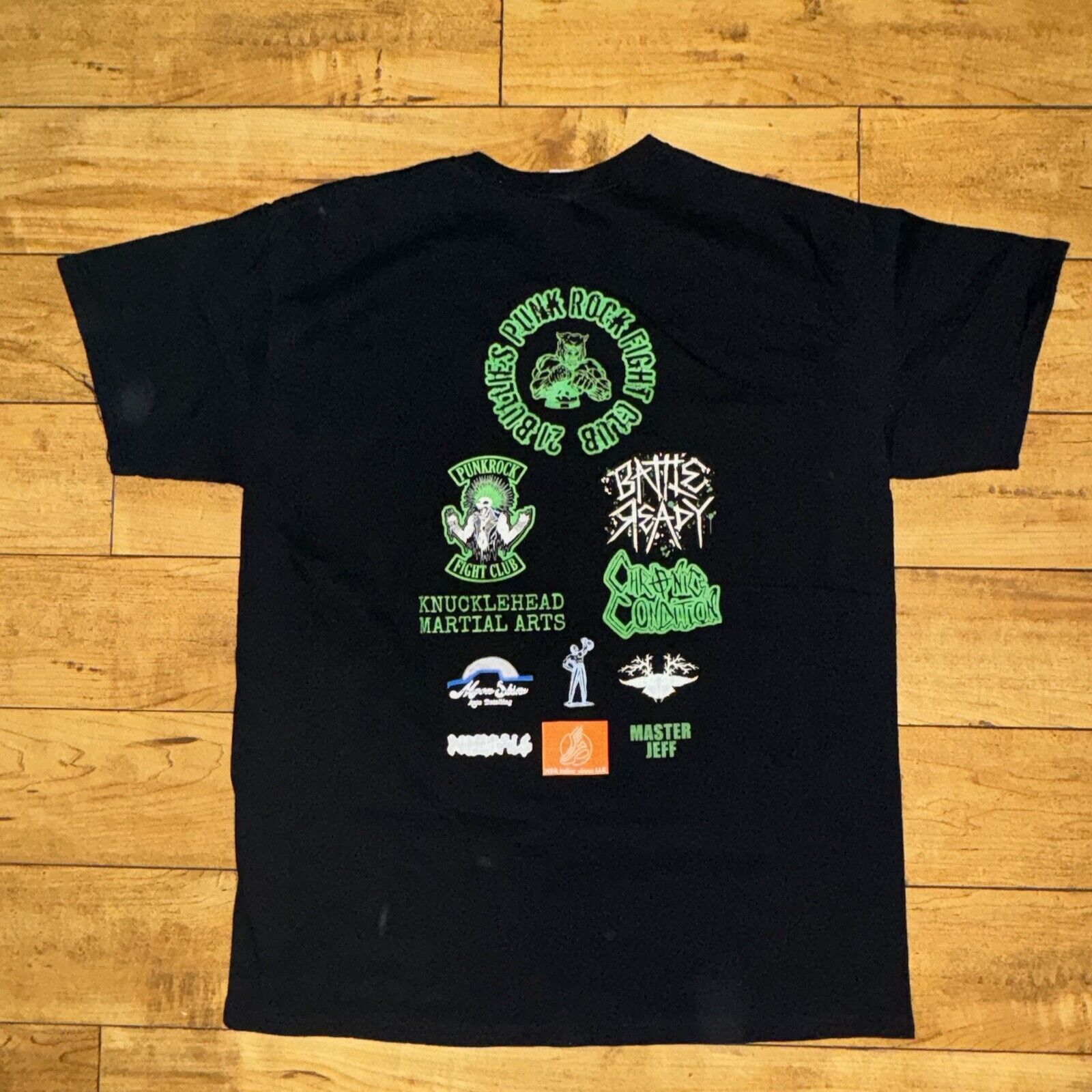 Band Tees × Vintage Chris Anxiety Loves 2 Scrap Punk Rock T-Shirt Black L 21x27 Size US L / EU 52-54 / 3 - 4 Thumbnail