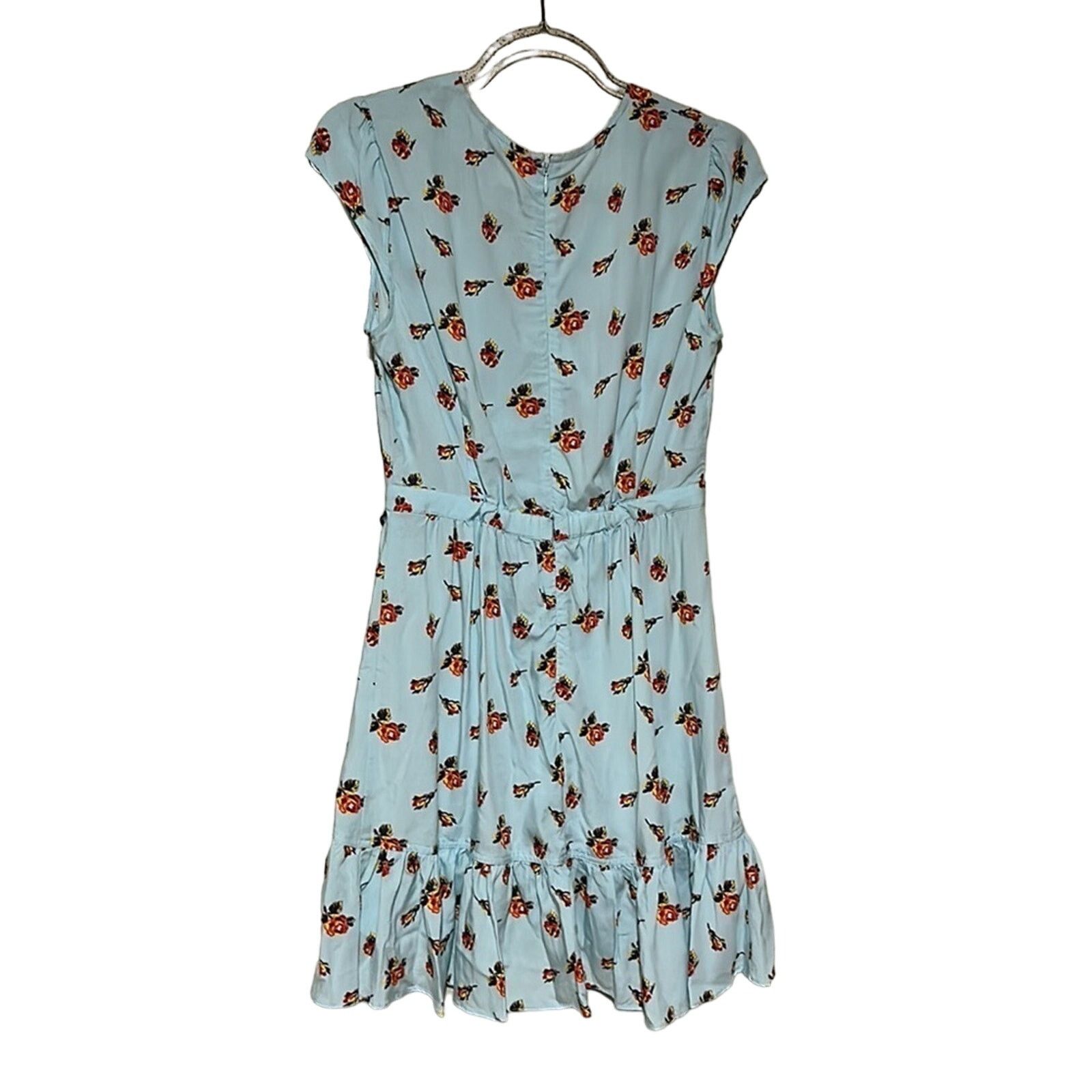 J.Crew Blue Floral Print Fit & Flare Dress Size XS / US 0-2 / IT 36-38 - 8 Thumbnail