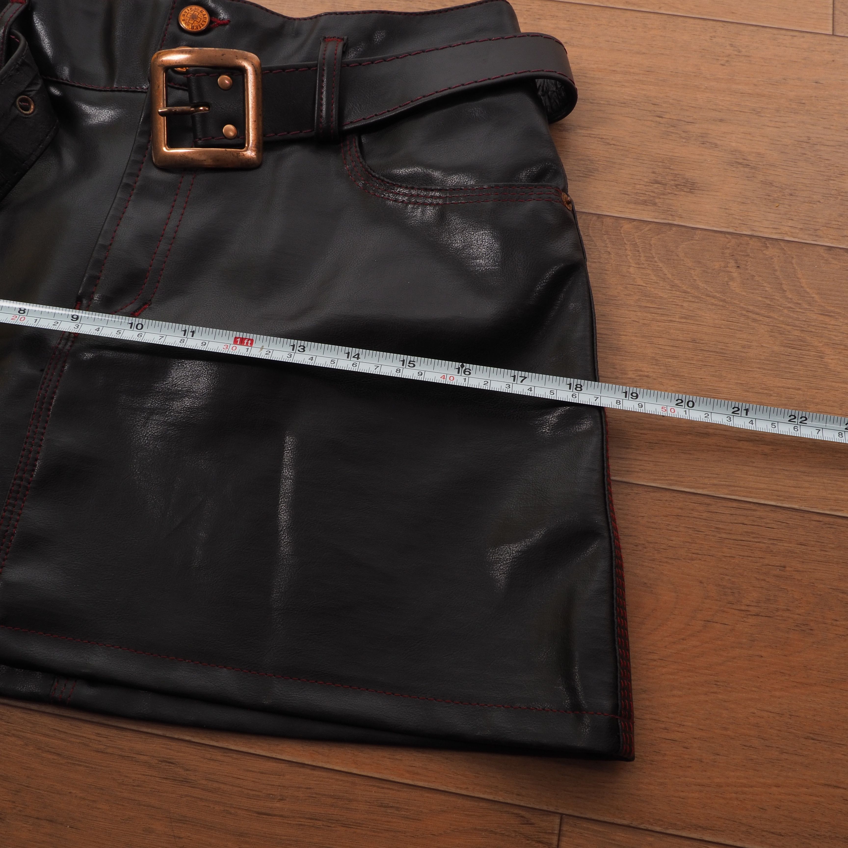 Jean Paul Gaultier Jean Paul Gaultier Vintage Faux Leather Mini Skirt Size 28" / US 6 / IT 42 - 12 Thumbnail