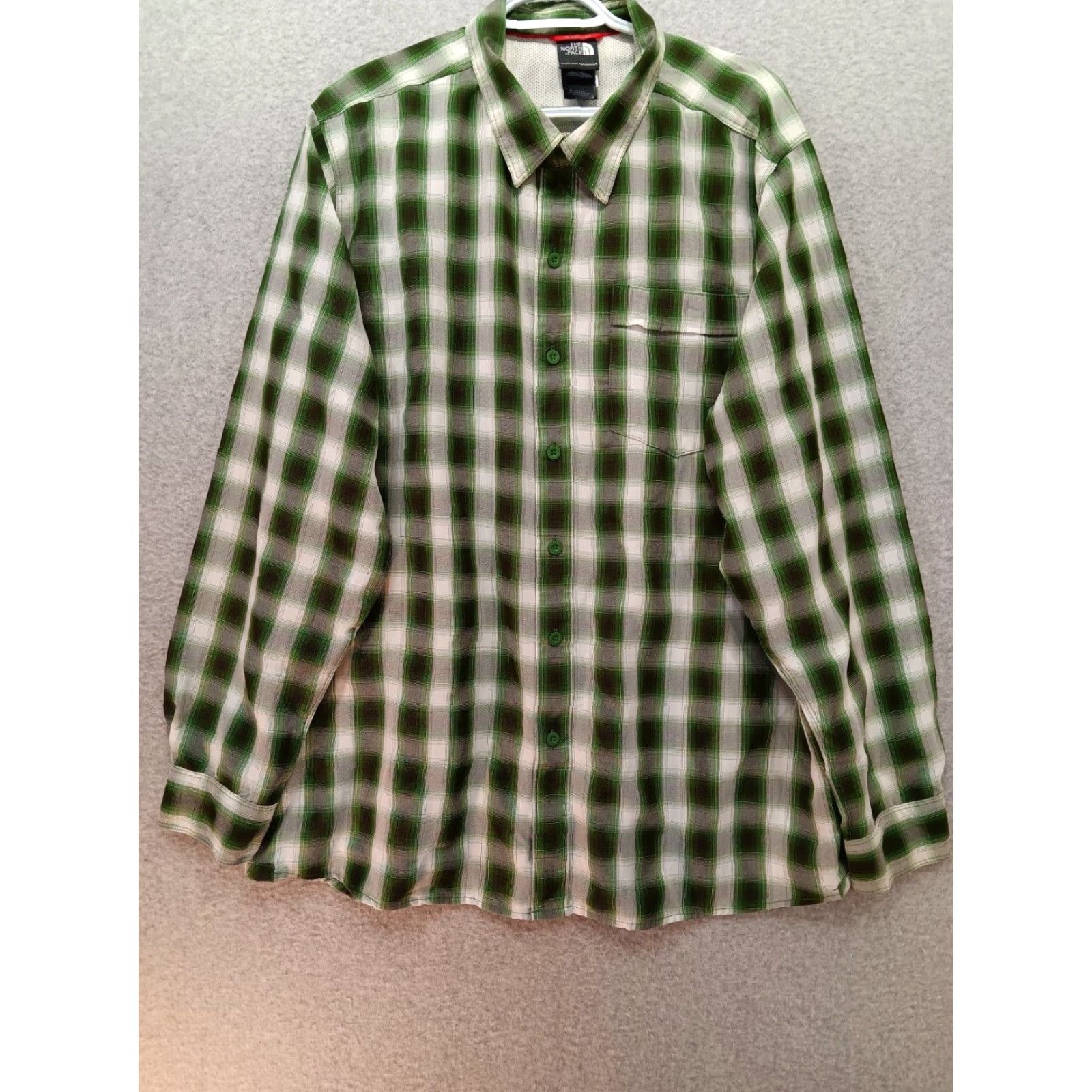 The North Face VINTAGE The North Face Shirt Men XL Plaid Green White Long Sleeve Hiking Atya Mens Size US XL / EU 56 / 4 - 2 Thumbnail