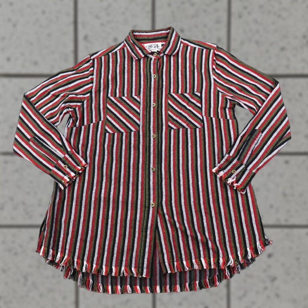 Vintage Western Shirt Women S Green Red Button Up Western Ranch Brushpopper Fray Retro Casual Workwear - Mens Womens Boys Girls Size S / US 4 / IT 40 - 1 Thumbnail