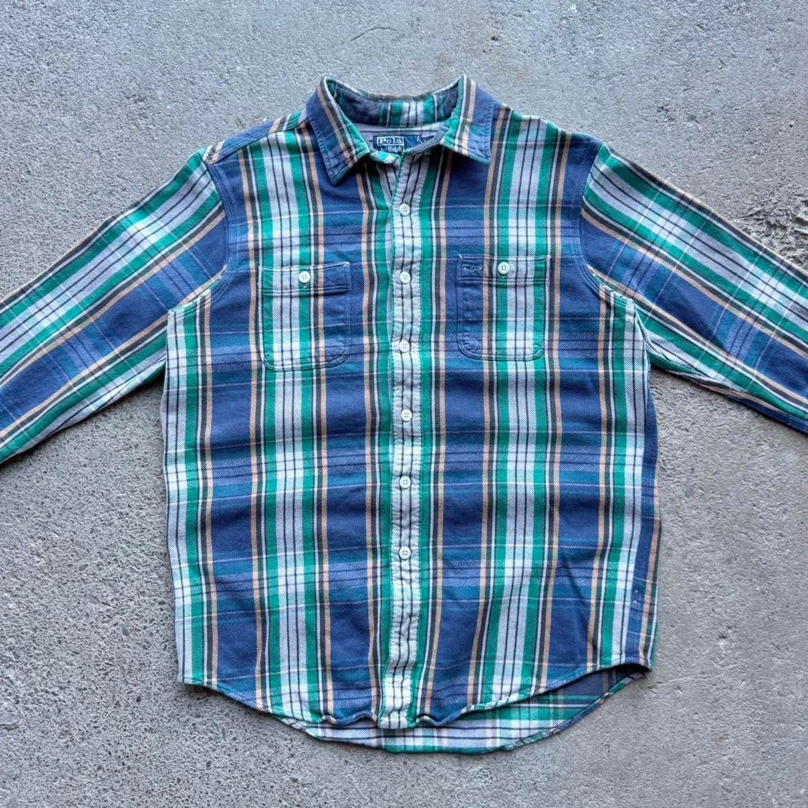Polo Ralph Lauren 90s Plaid Cotton Polo Ralph Lauren Button Up Shirt Size US M / EU 48-50 / 2 - 3 Thumbnail