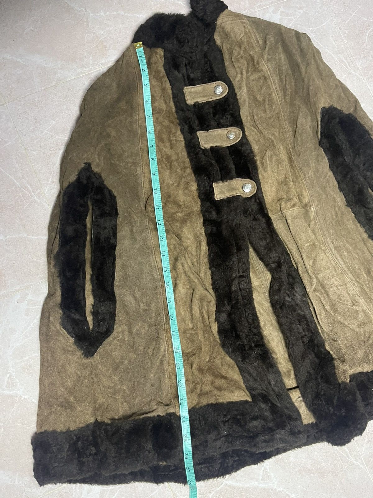 Other Vintage 70s Suede and Faux Fur Poncho Cape Size US L / EU 52-54 / 3 - 10 Thumbnail