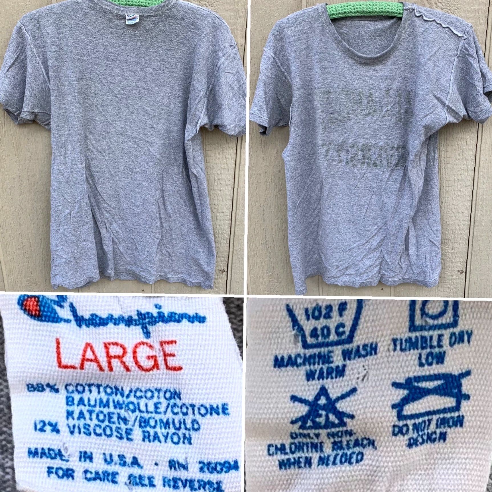 Champion VINTAGE Champion T-Shirt Northwest Campus Gallaudet University 80s Logo Graphic Men L Gray Short Sleeve Size US L / EU 52-54 / 3 - 5 Thumbnail
