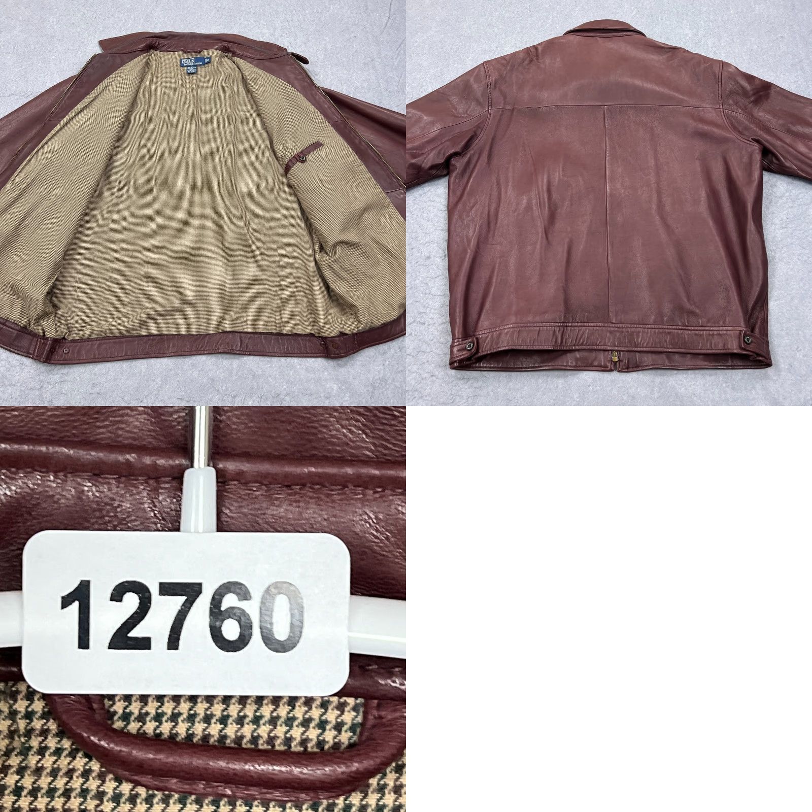 Polo Ralph Lauren VINTAGE Polo Ralph Lauren Leather Bomber Jacket Mens XL Mahogany Soft Loop Collar Size US XL / EU 56 / 4 - 9 Thumbnail