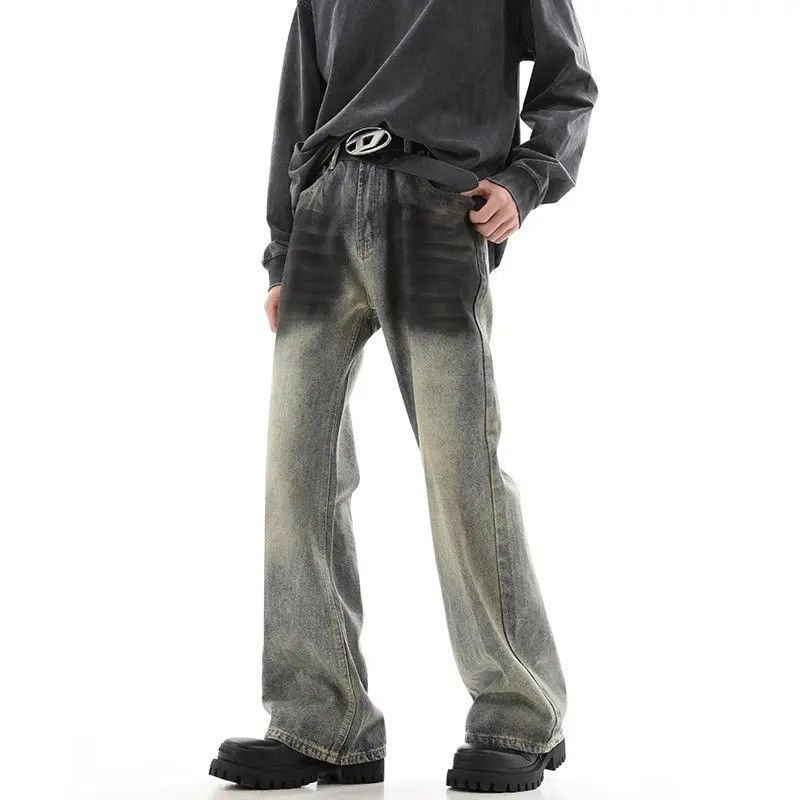 Japanese Brand Retro loose straight leg micro flared jeans Size US 30 / EU 46 - 4 Thumbnail