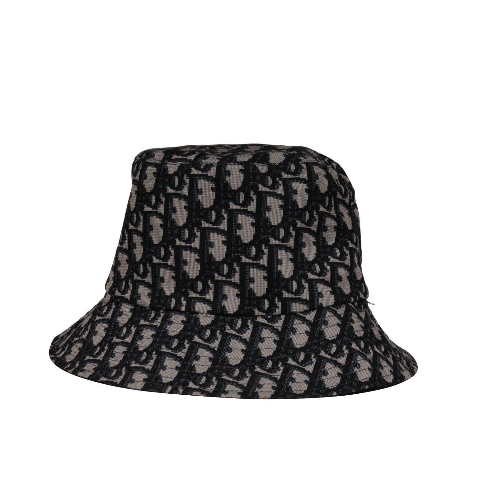 Dior Oblique Logo Reversible Teddy D Brim Bucket Hat Size ONE SIZE - 6 Thumbnail