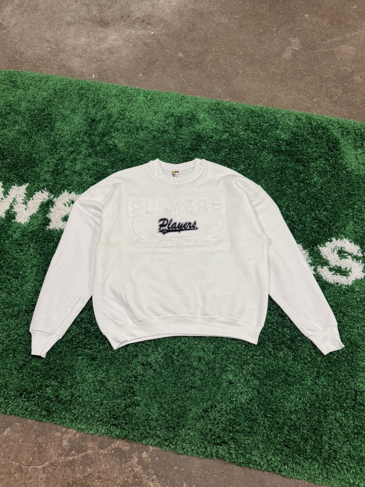 Fruit Of The Loom × Vintage Amazing "Players 69" Script Vintage Oversized Sweatshirt XL Size US XL / EU 56 / 4 - 2 Thumbnail