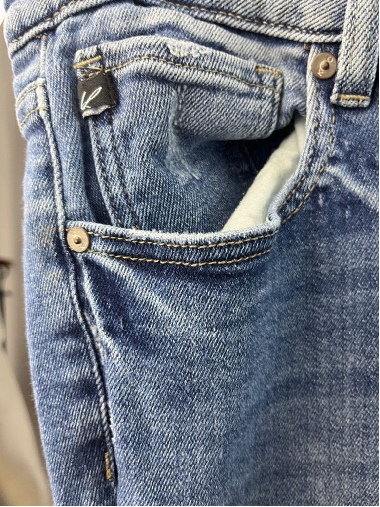 Kancan USA KanCan Cuffed Boyfriend Jeans w/ Plaid Lining Sz 31 Size 31" - 6 Thumbnail