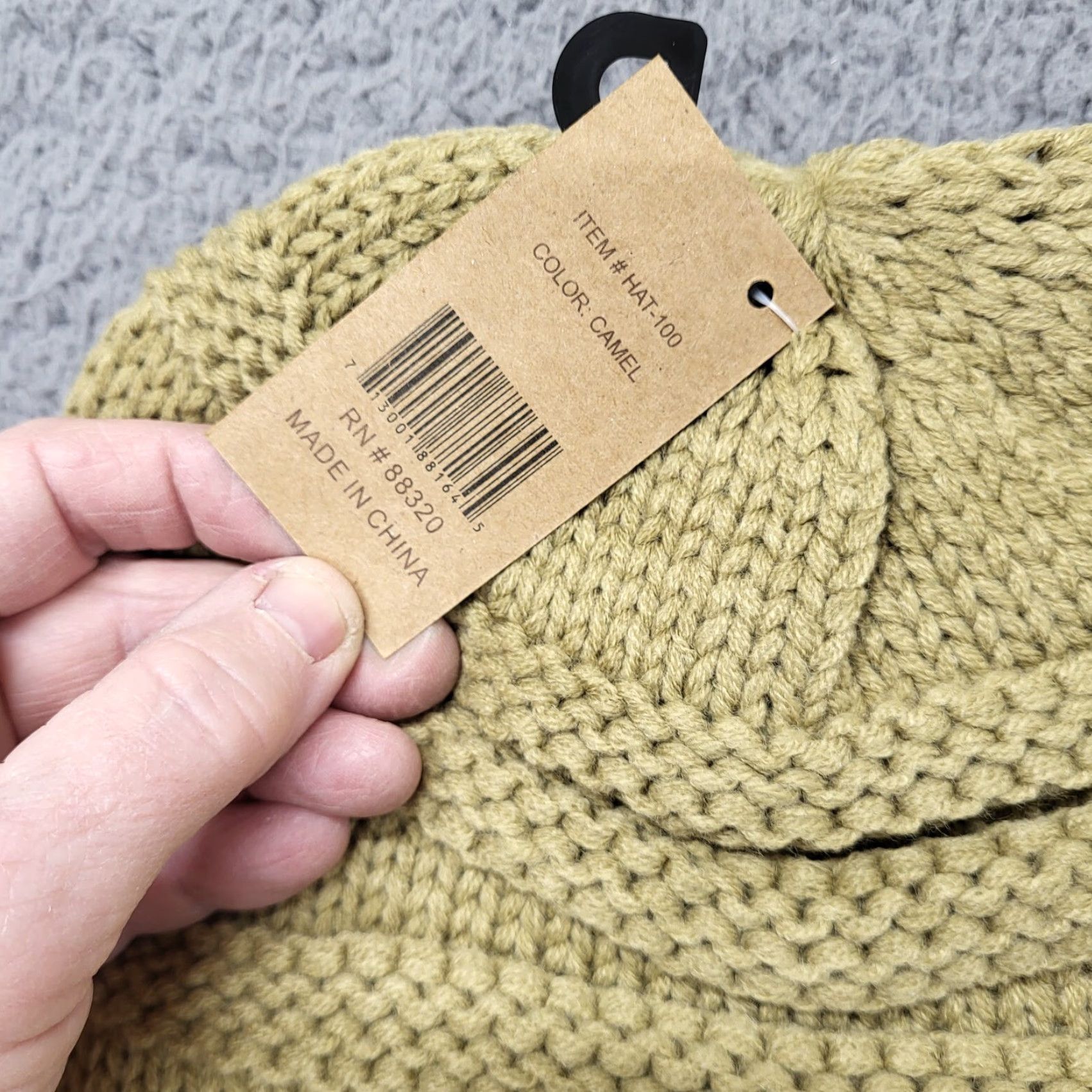 Camel C.C Exclusives Women's Beanie Toboggan Color Camel Navy? Size ONE SIZE - 3 Thumbnail