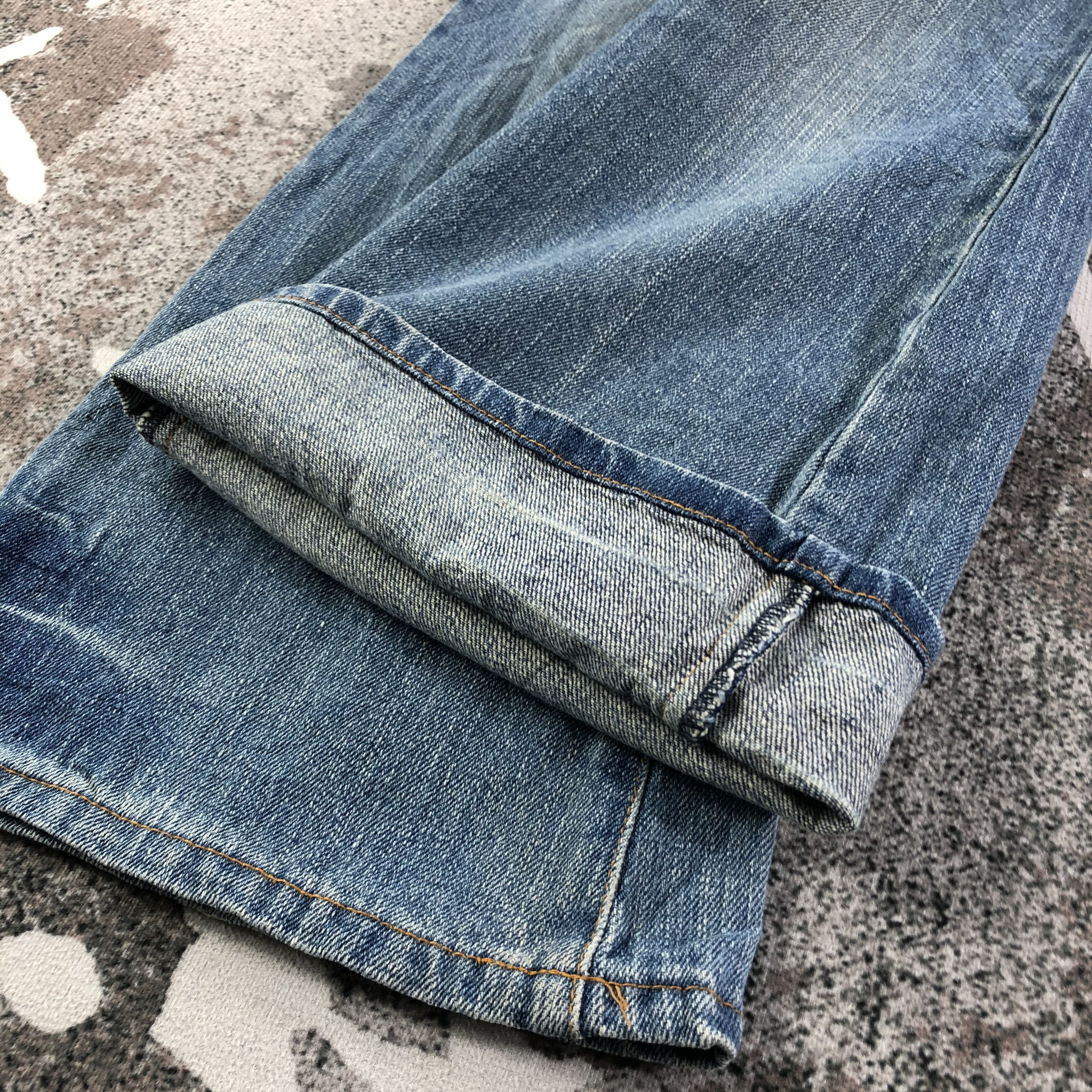 Japanese Brand Tender Heart Jeans Embroidered Flare Denim KJ1857 Size 29" - 6 Thumbnail