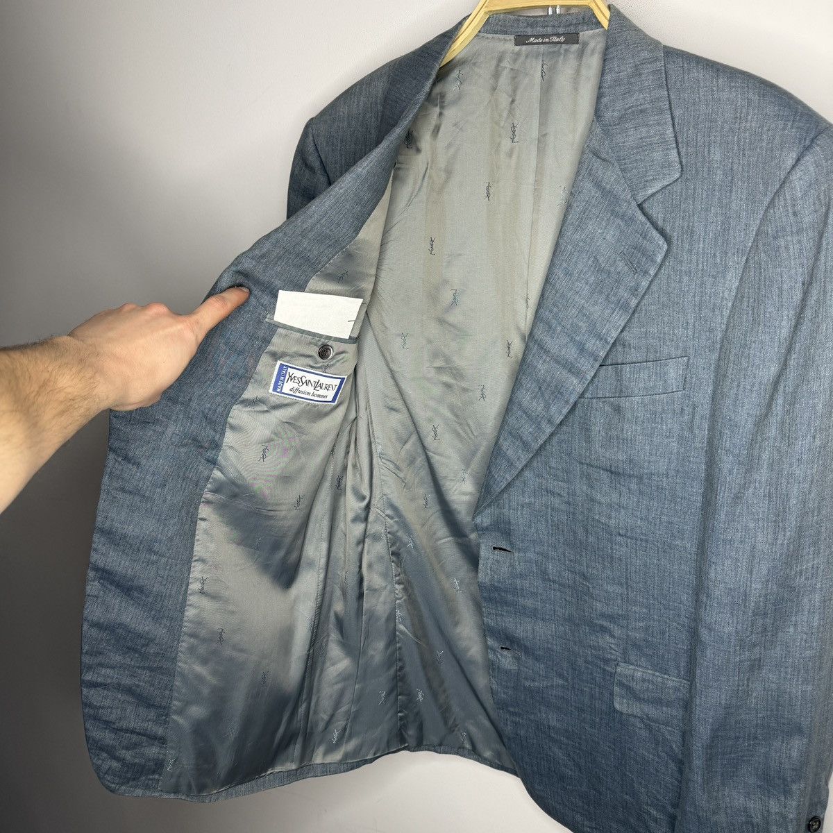Yves Saint Laurent Yves Saint Laurent Single Breasted Linen Blazer Jacket Size 44R - 11 Thumbnail