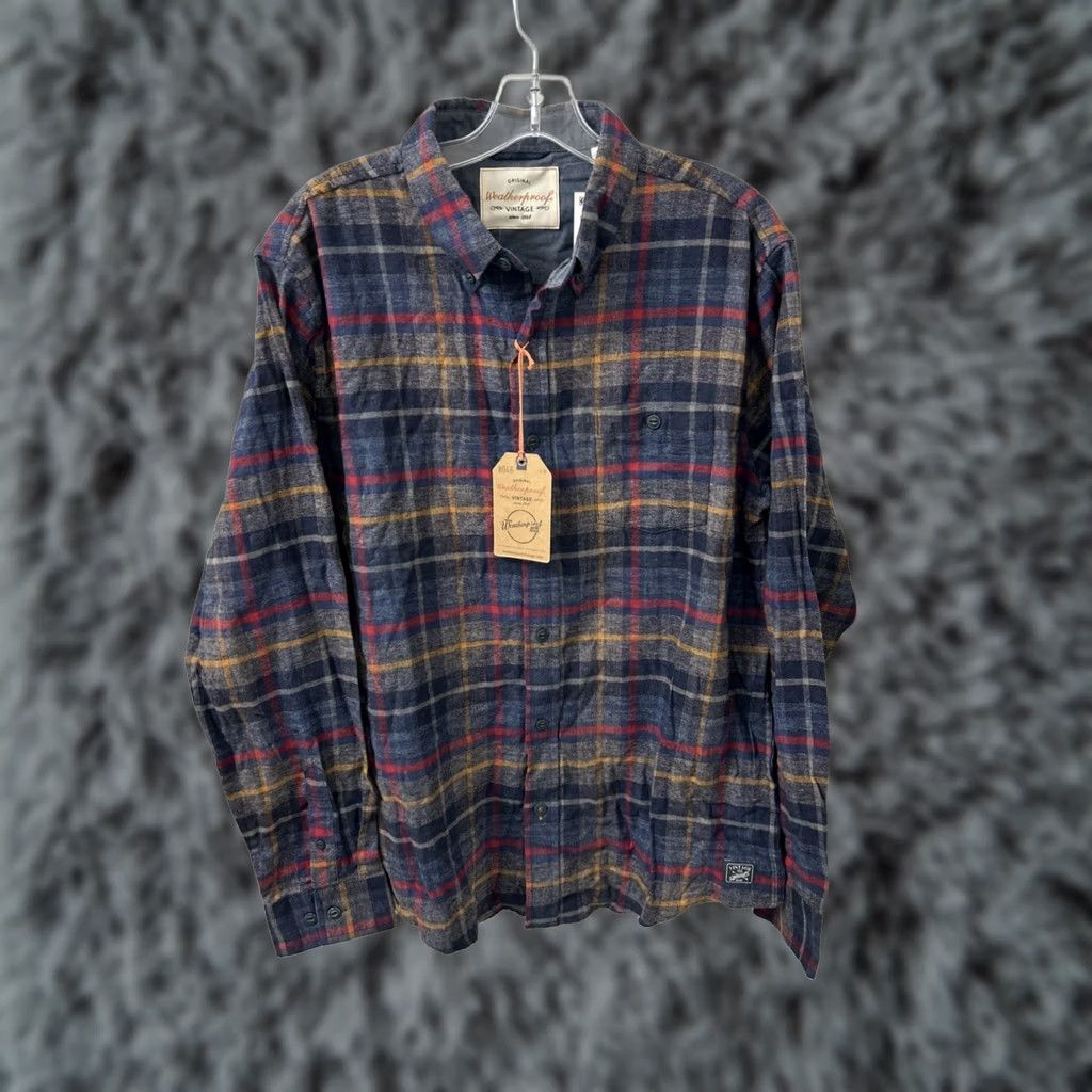 Weatherproof Weatherproof Vintage Mood Indigo Plaid Flannel Shirt Mens L Button-Down NWT Weatherproof Vintage Shirt Size US L / EU 52-54 / 3 - 1 Thumbnail