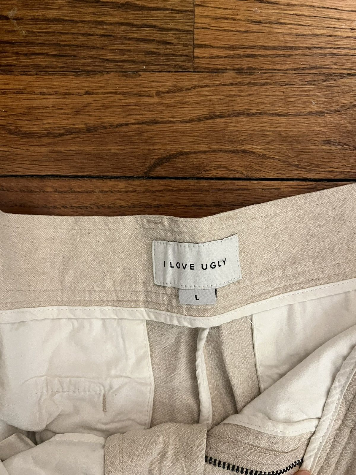 I Love Ugly I Love Ugly mens beige white slim kobe cropped pants Size US 33 - 2 Thumbnail