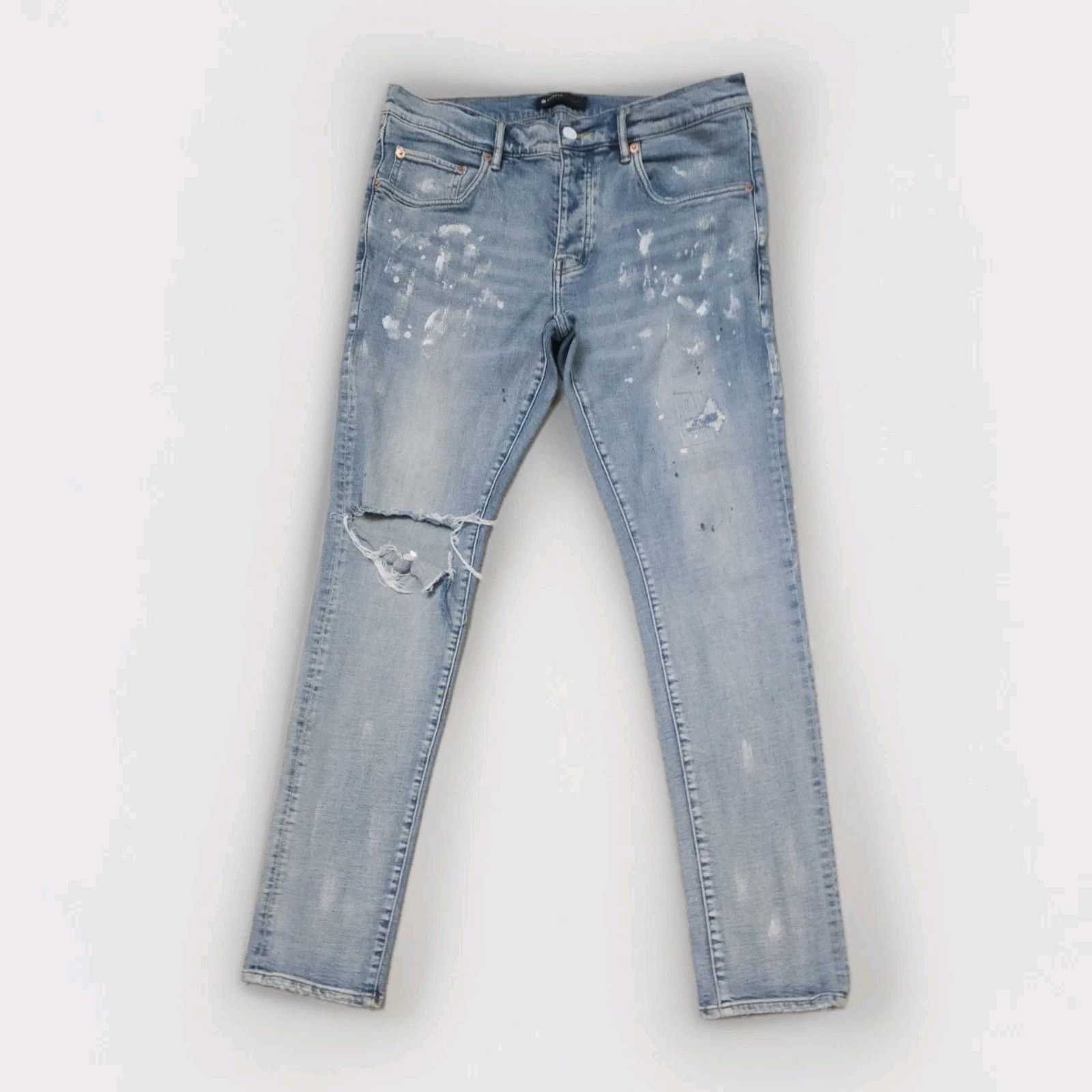 Purple Purple Brand P001 Slim Paint Splatter Denim Distressed 36 Size US 36 / EU 52 - 4 Thumbnail