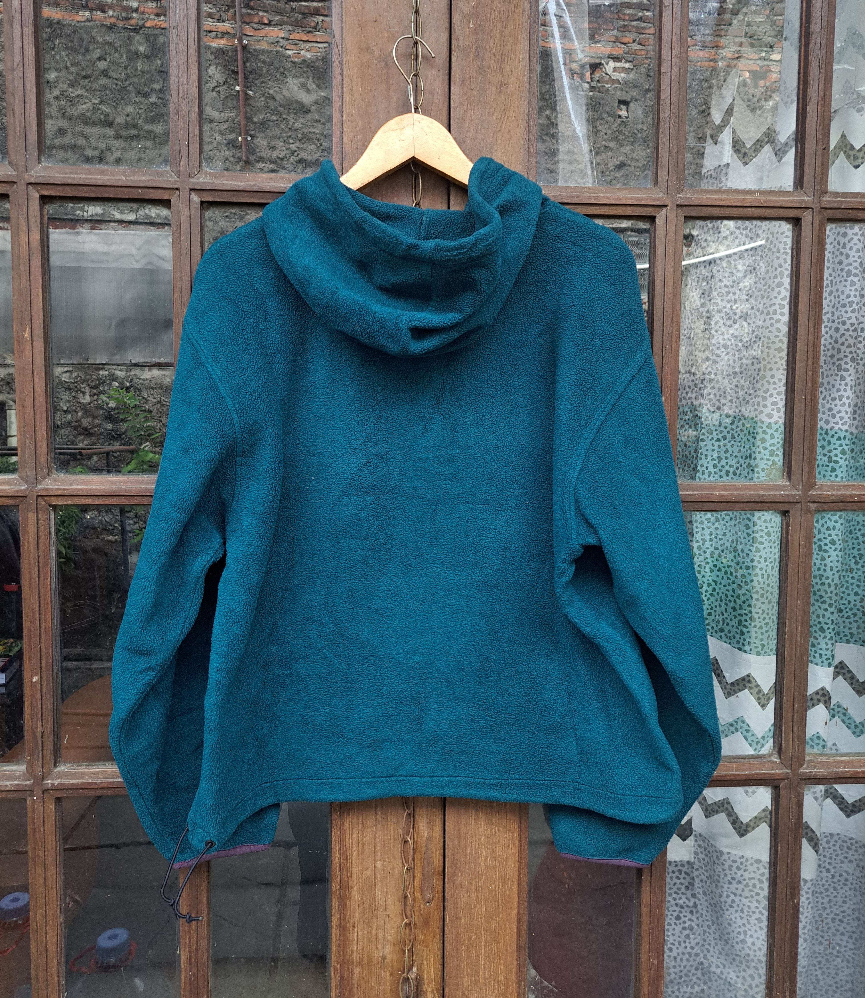 L.L. Bean Vintage 80s LL Bean Half Button Fleece Hoodie Unisex L Size L / US 10 / IT 46 - 4 Thumbnail