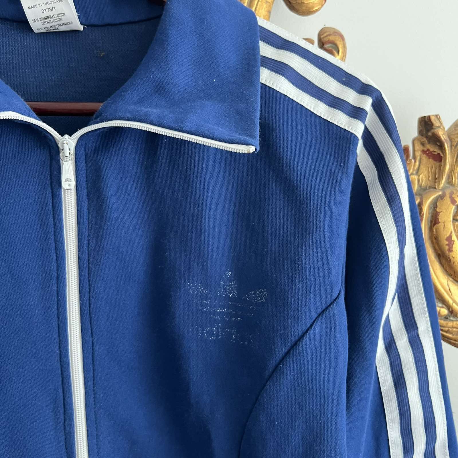 Vintage Vintage Adidas Blue Track Jacket 90s Size US M / EU 48-50 / 2 - 5 Thumbnail