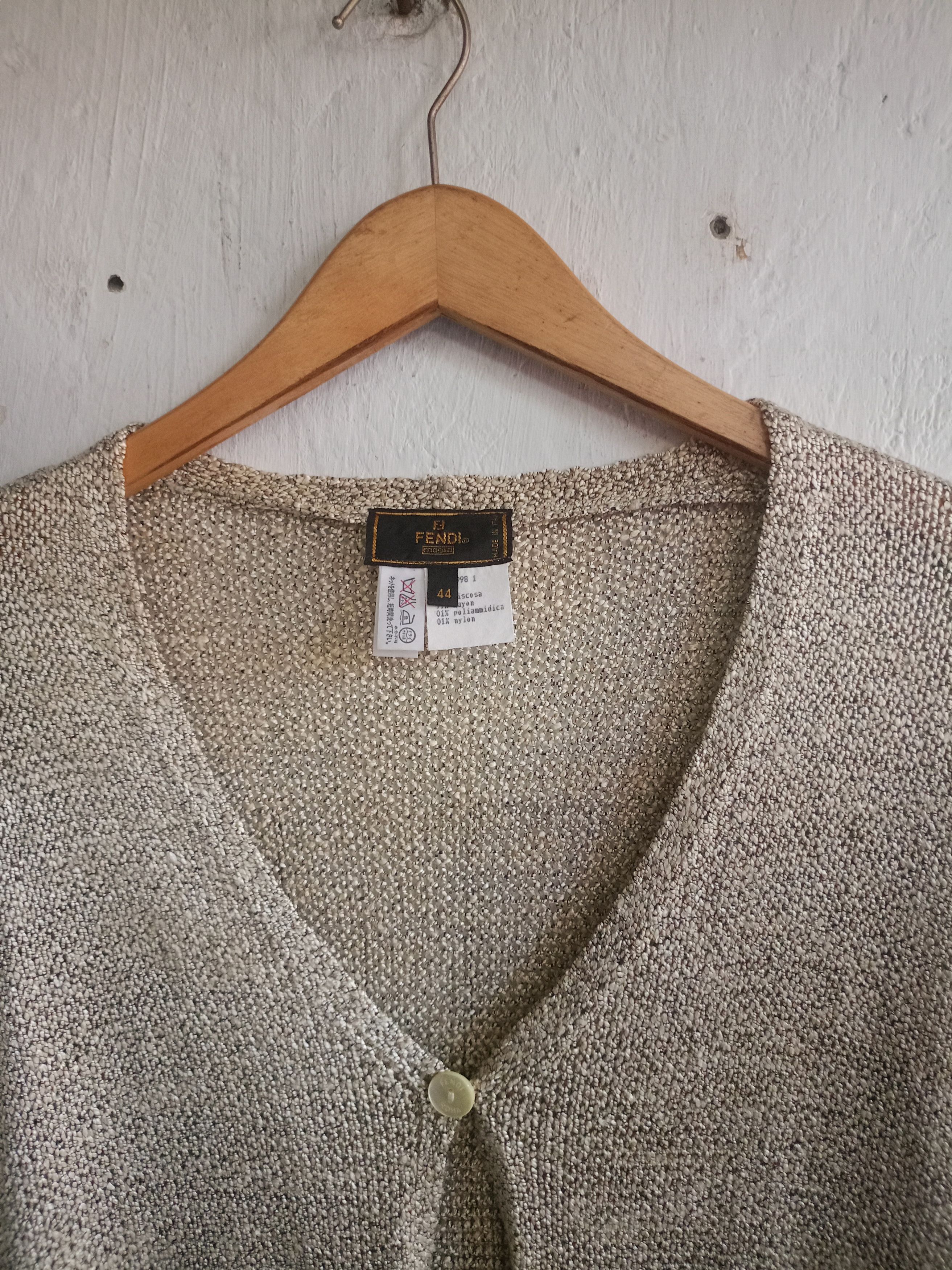 Fendi Fendi Beige Knit Cardigan Size M / US 6-8 / IT 42-44 - 3 Thumbnail