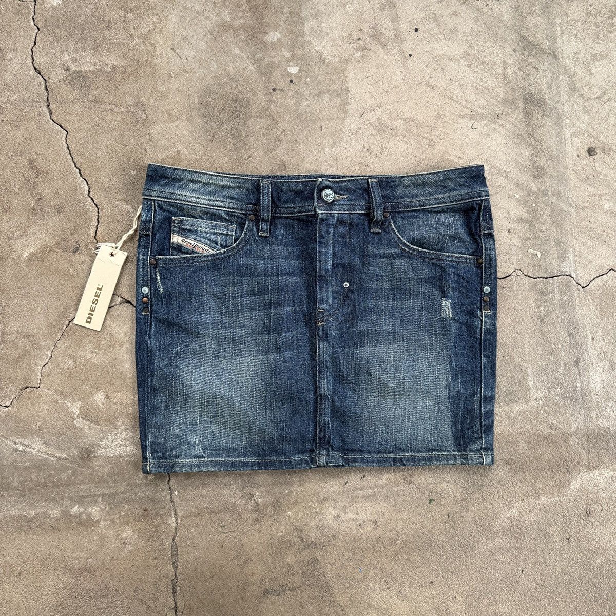 Diesel Vintage Diesel Mini Denim Skirt Size 28" / US 6 / IT 42 - 1 Thumbnail