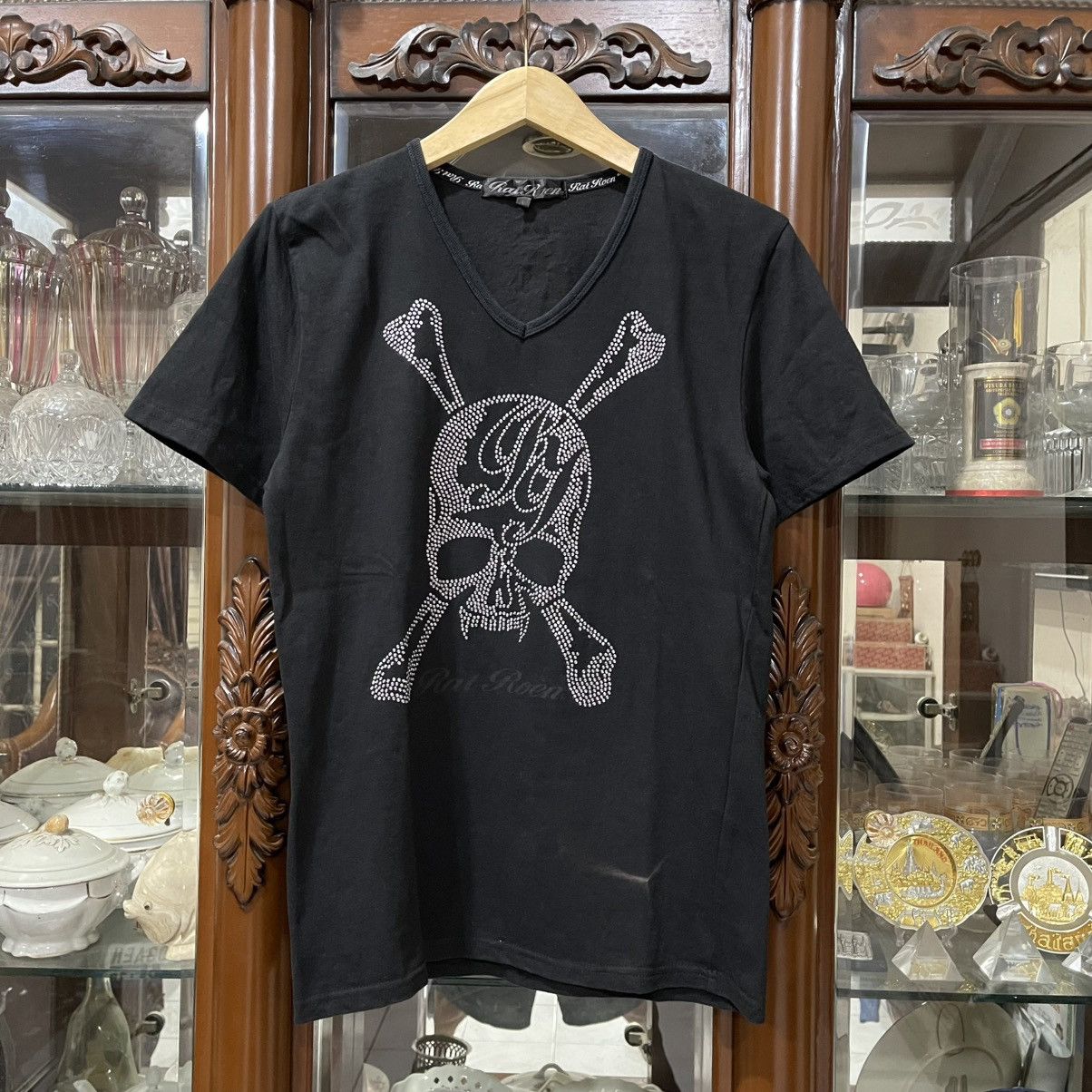 Japanese Brand × Roen Rat Roen Skull Swarovski Tie Dye T-Shirt