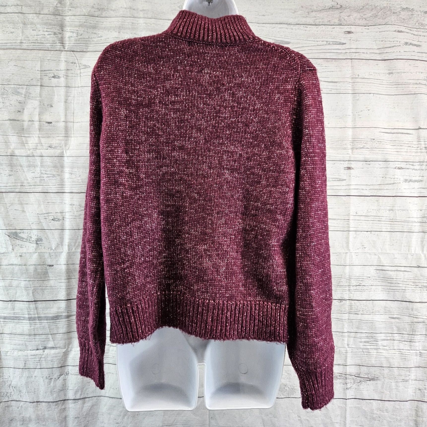 Banana Republic Banana Republic Womens Cable Knit Sweater Sz Small Purple Long Sleeve Pullover Size S / US 4 / IT 40 - 4 Thumbnail