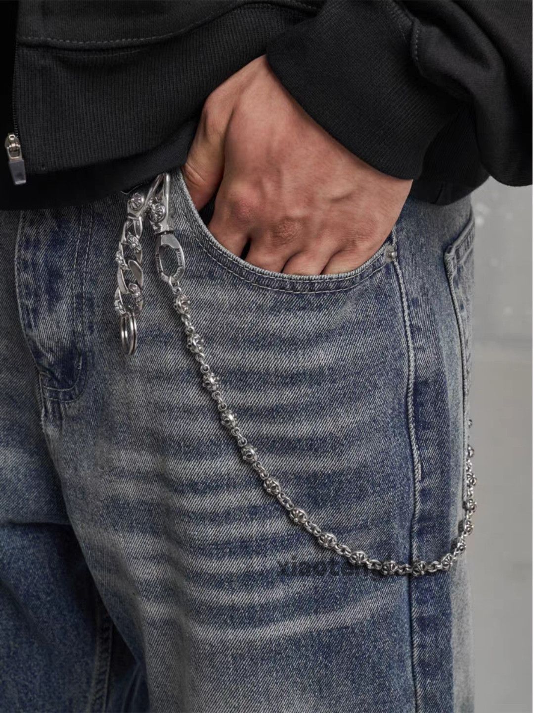 Jean × Vintage washed faded cleanfit skate hiphop loose baggy jeans Size US 30 / EU 46 - 6 Thumbnail