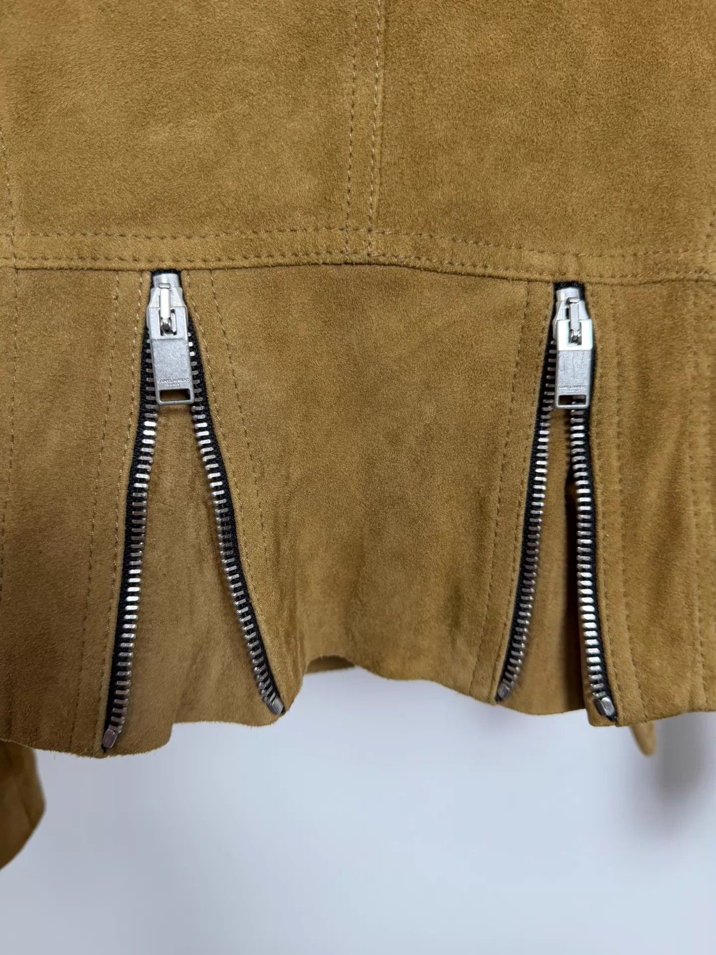 Saint Laurent Paris SLP 16ss Suede Biker Jacket F36 Size XS / US 0-2 / IT 36-38 - 4 Thumbnail