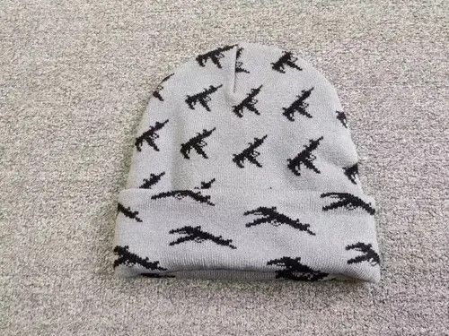 Other AK47 Allover Graphics Beanie Hat Grey Color Size ONE SIZE - 2 Thumbnail