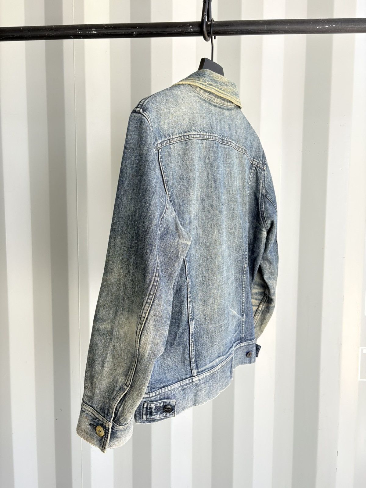 Maison Margiela FW 2005 Distressed Denim Sun Faded Jacket Thrashed Size US M / EU 48-50 / 2 - 5 Thumbnail