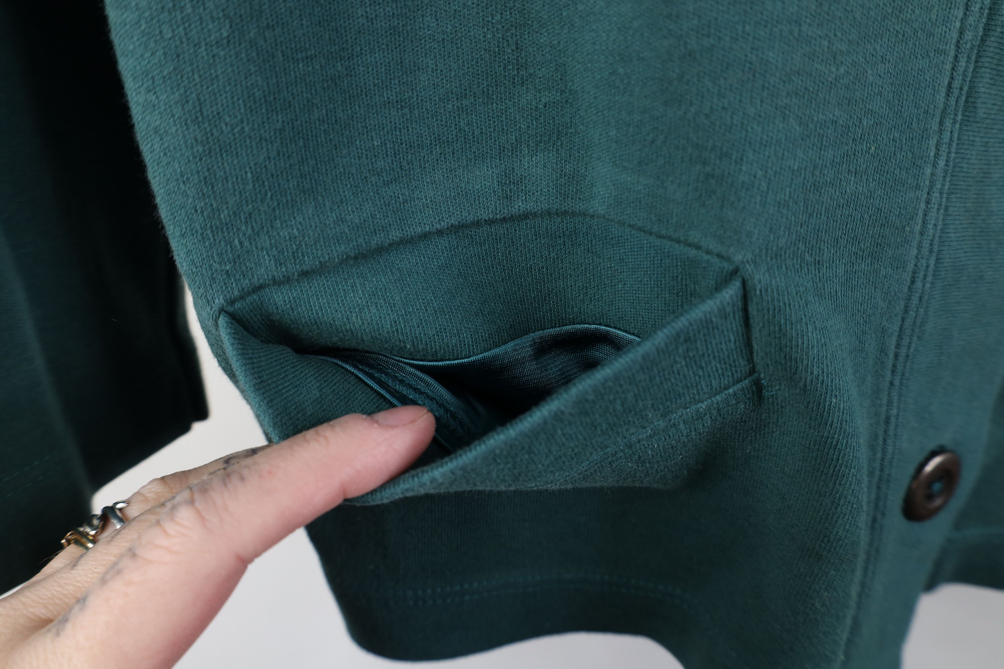 L.L. Bean Vintage 90s LL Bean Blank Cotton Cardigan Sweater Green USA Size M / US 6-8 / IT 42-44 - 8 Thumbnail