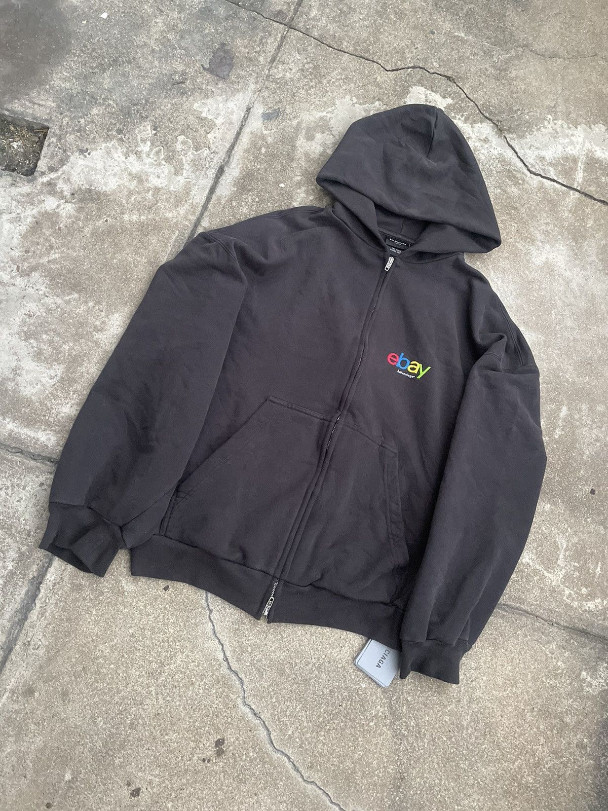 Balenciaga eBay Zip Hoodie Size US L / EU 52-54 / 3 - 2 Thumbnail