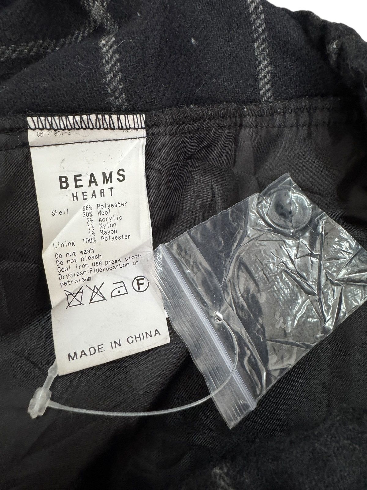 Beams Plus Vintage BEAMS Hearts Pants Wool Checkered 1990s Size US 34 / EU 50 - 8 Thumbnail