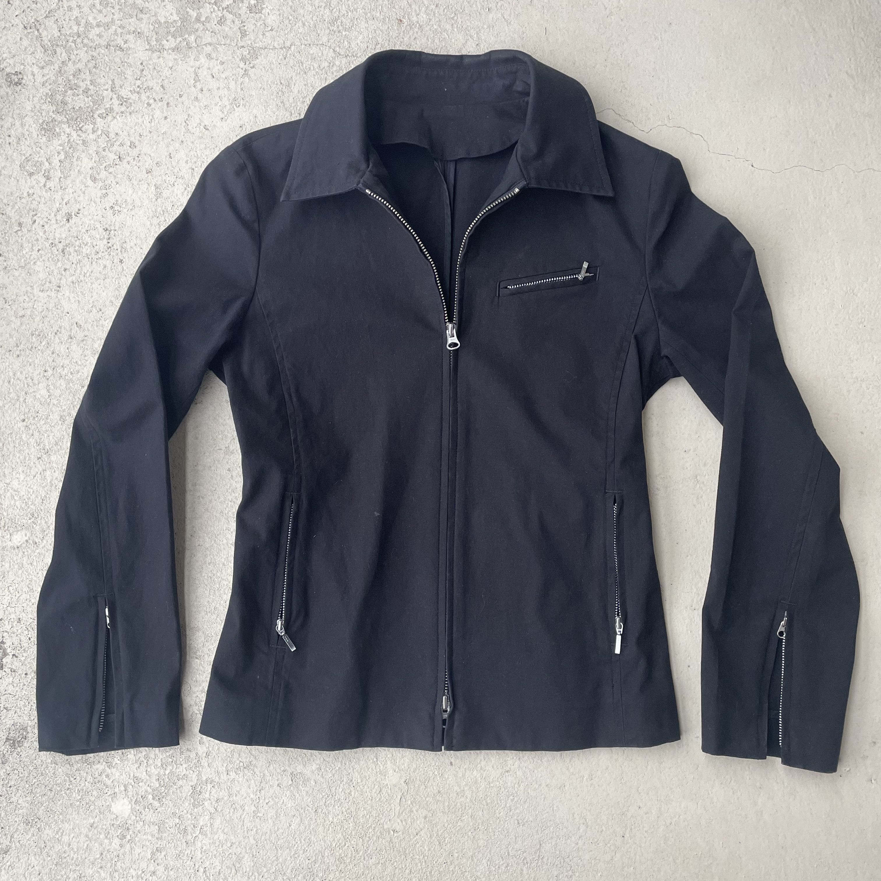00s Japanese Buckle Back Zip Jacket