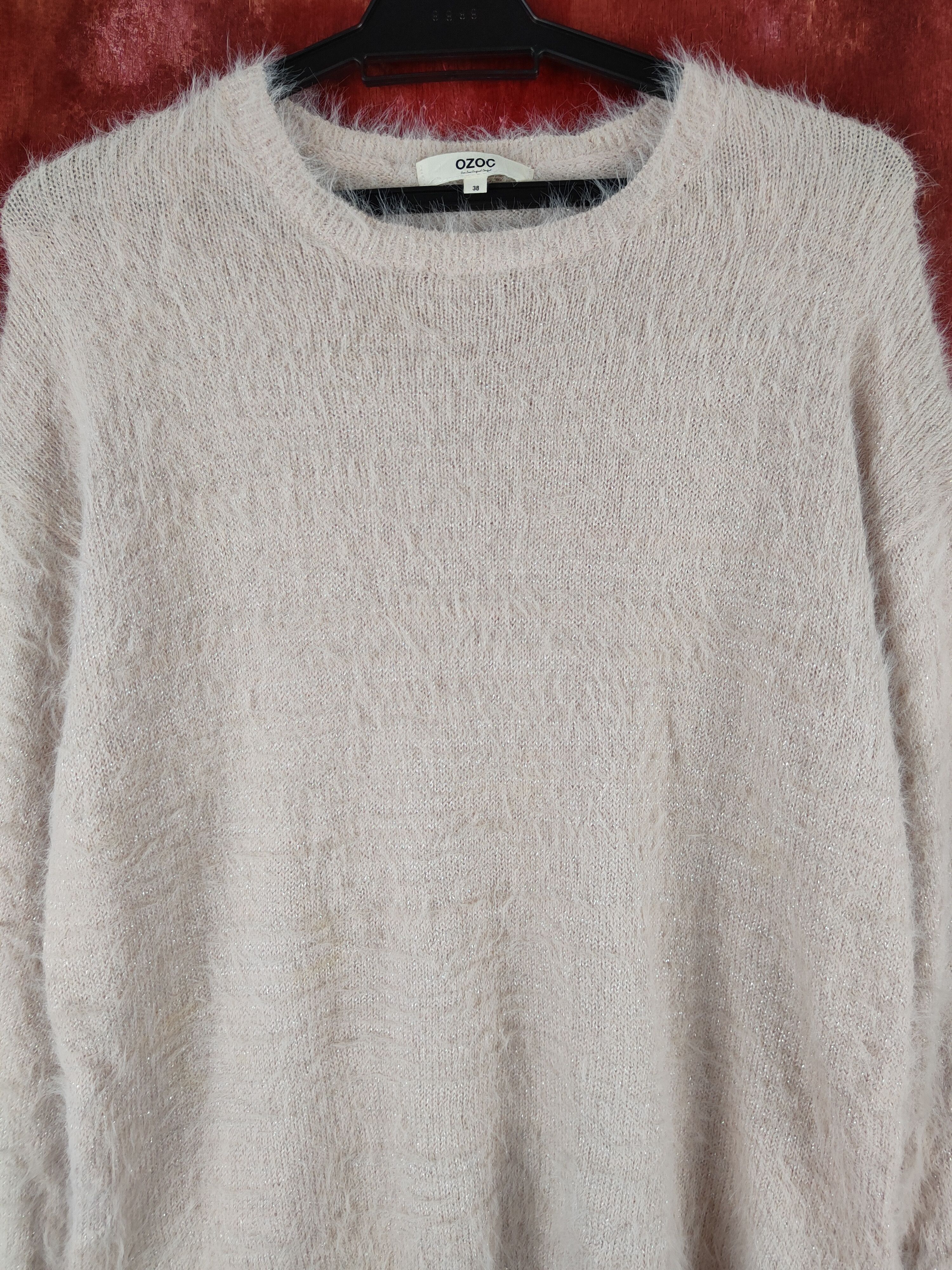 Homespun Knitwear OZOC Peach Shag Shaggy Fur Mohair Knitwear #S1977 Size M / US 6-8 / IT 42-44 - 2 Thumbnail
