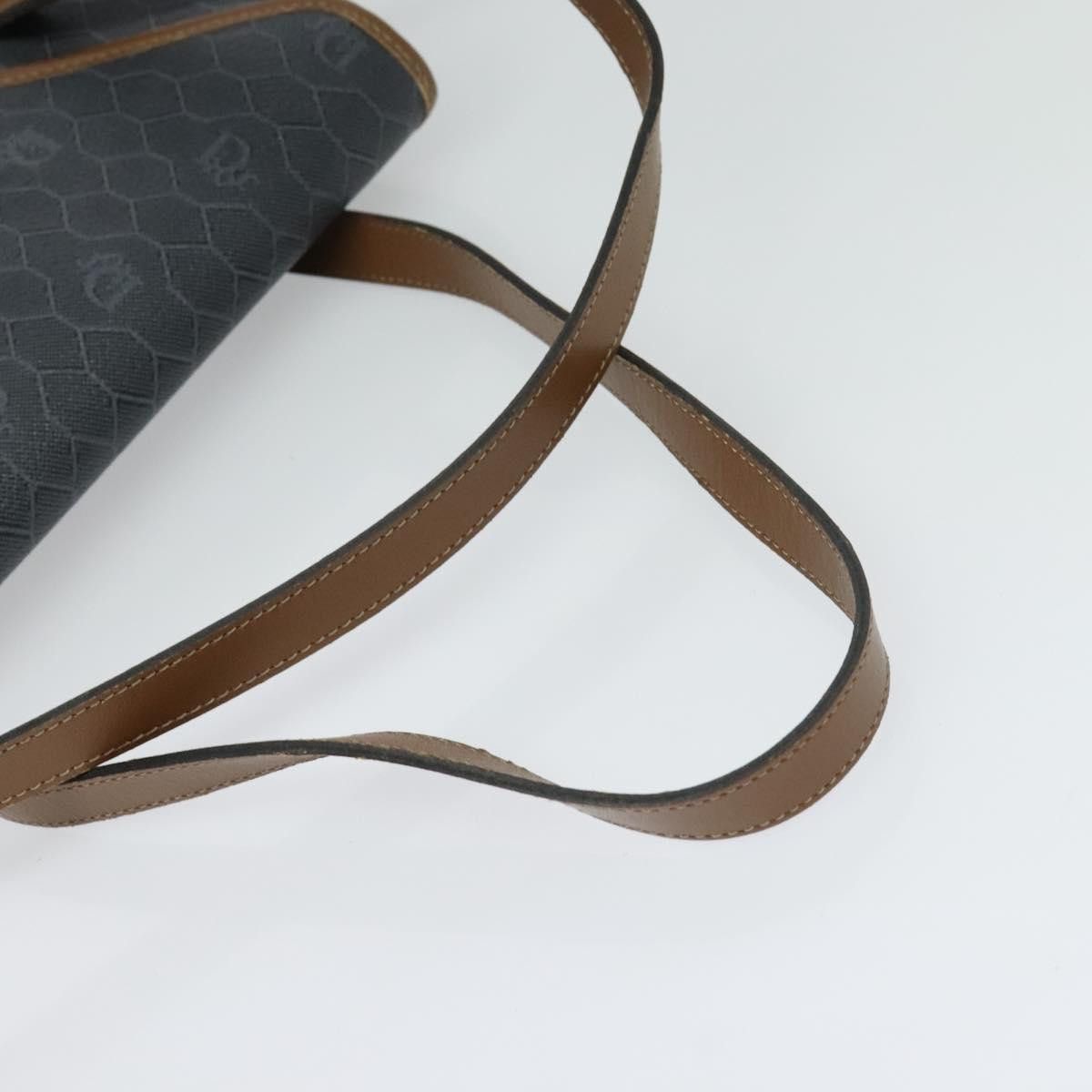 Dior DIOR Honeycomb Canvas Hand Bag Pvc Leather Gray Gold Size ONE SIZE - 7 Thumbnail