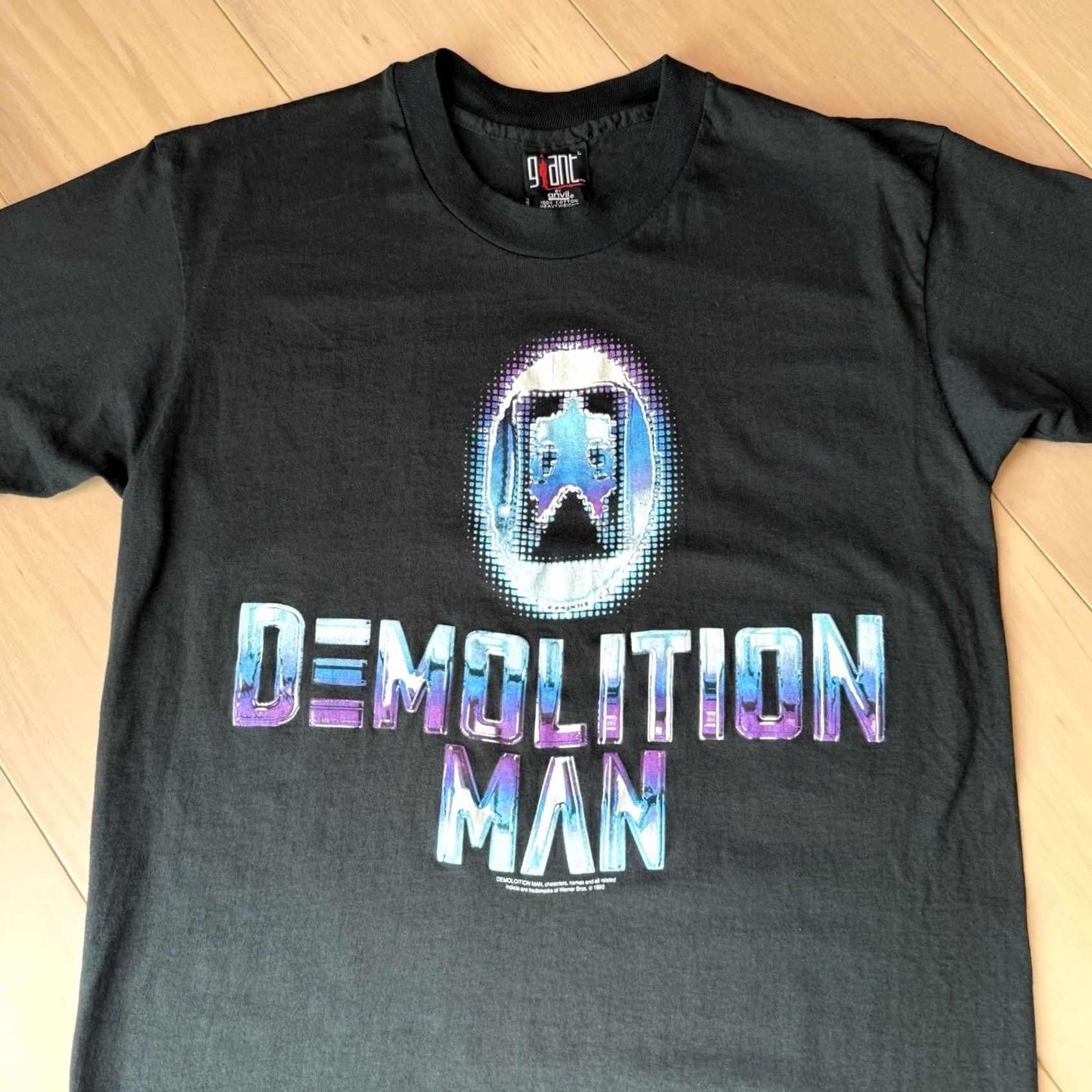 Vintage VINTAGE Demolition Man Shirt L Black 90s Giant Movie Promo Sylvester Stallone Size US L / EU 52-54 / 3 - 4 Thumbnail