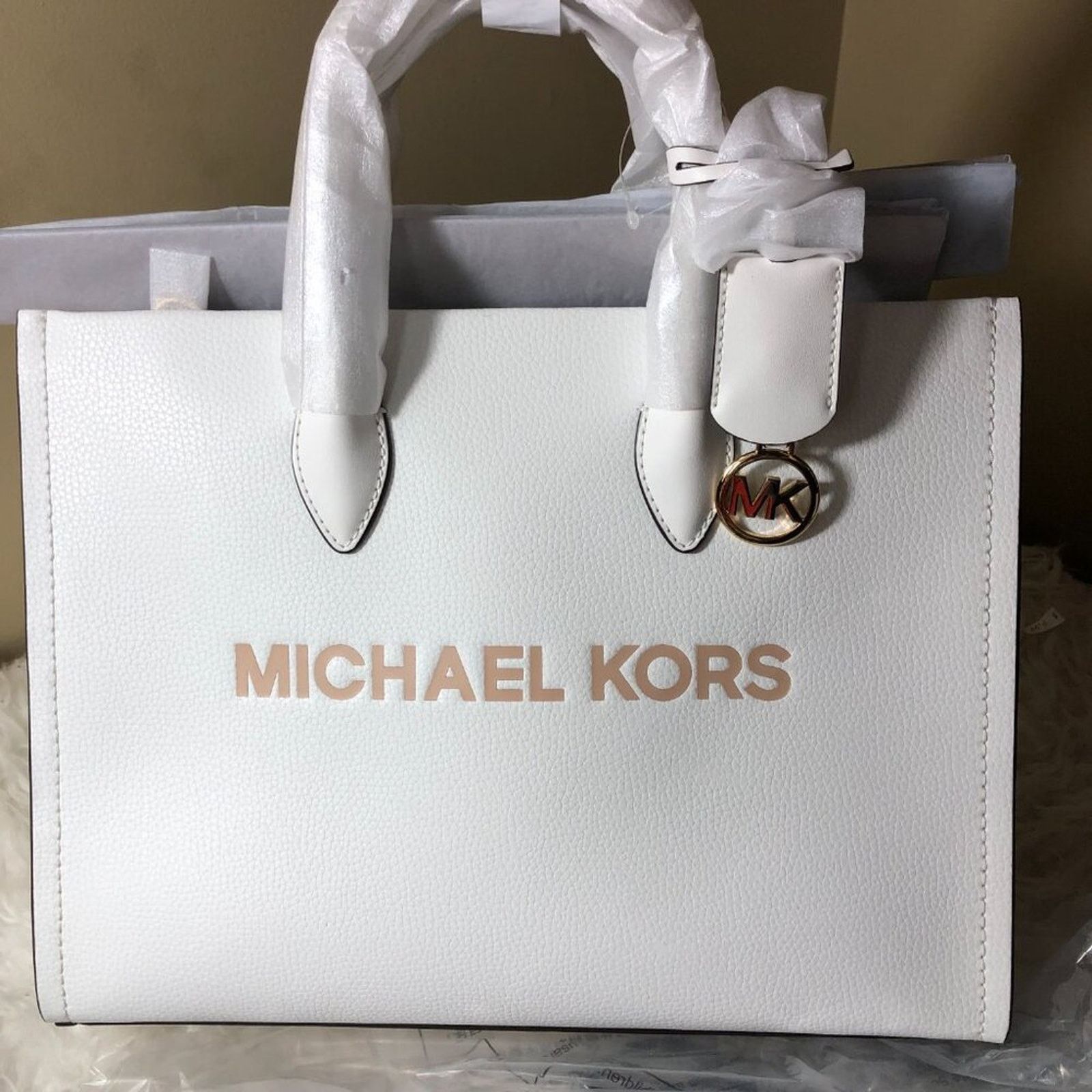 Michael Kors New Michael Kors Mirella Medium Tote Pebbled Leather Shopper Size ONE SIZE - 1 Thumbnail