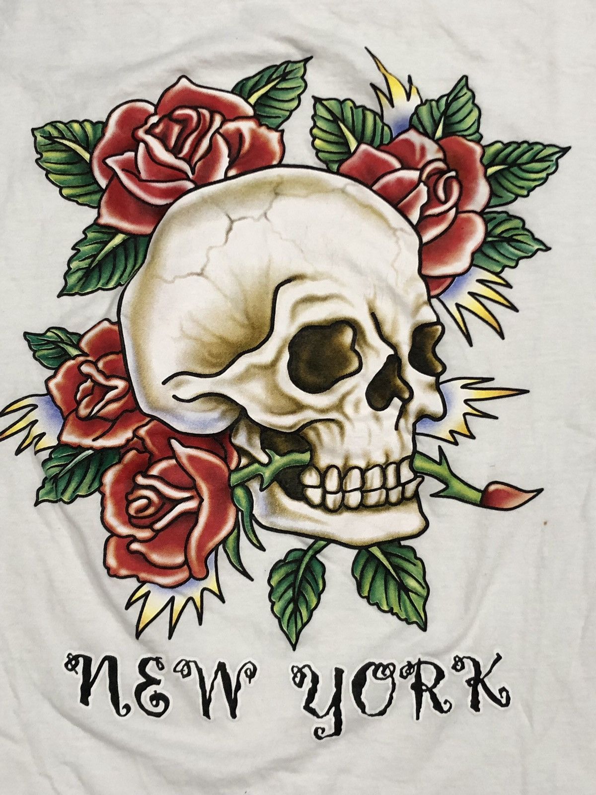 Ed Hardy × Vintage Y2K Ed Hardy Style New York Skull Tee Size US XL / EU 56 / 4 - 2 Thumbnail