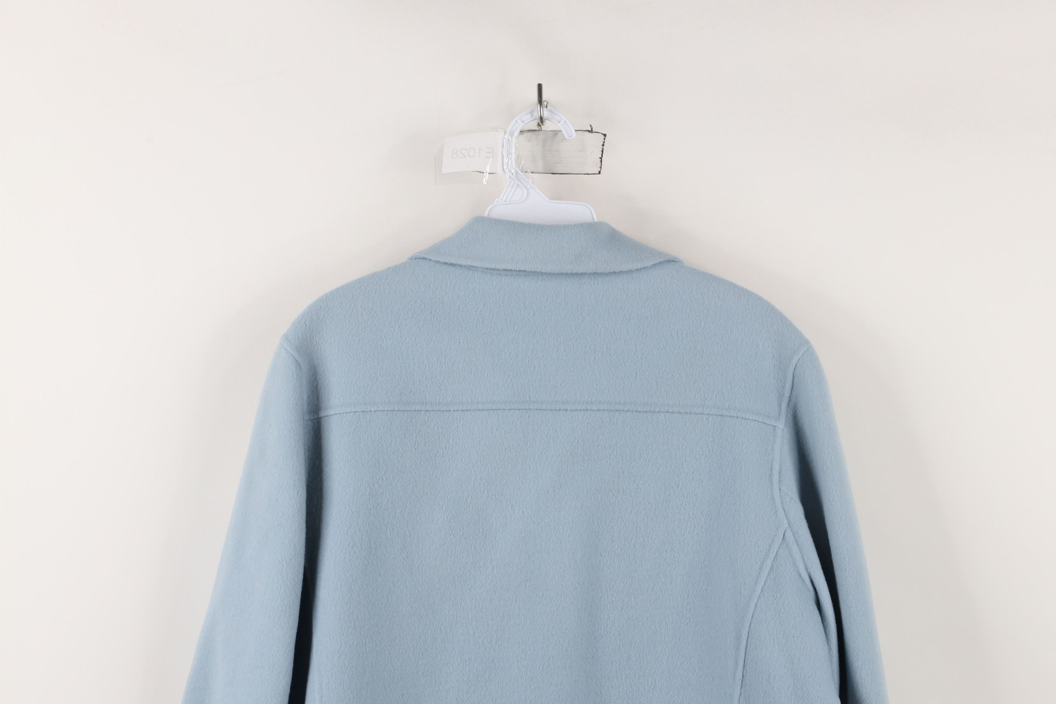 Vintage Vintage 90s Streetwear Wool Open Front Blazer Jacket Blue Size L / US 10 / IT 46 - 13 Thumbnail
