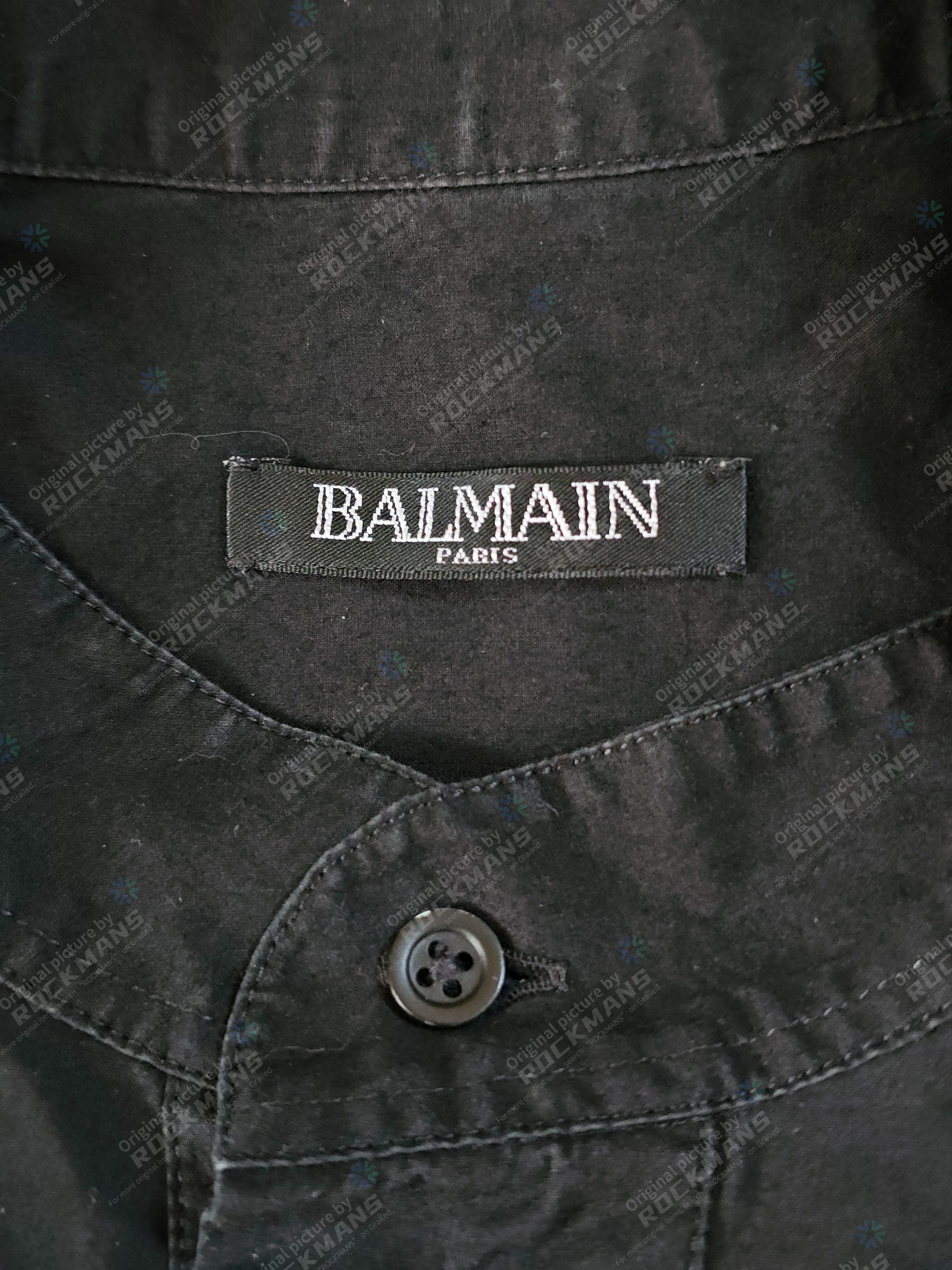 Balmain Balmain Men's Black Shirts Golden Embroidery Size 42 Size US L / EU 52-54 / 3 - 4 Thumbnail