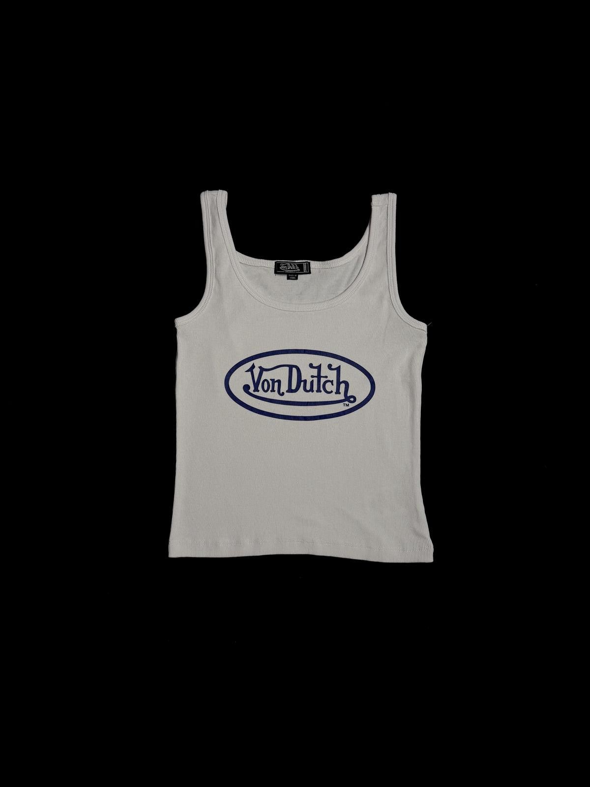 Von Dutch Y2k Von Dutch Classic Cropped White Tank Top M Size M / US 6-8 / IT 42-44 - 1 Thumbnail