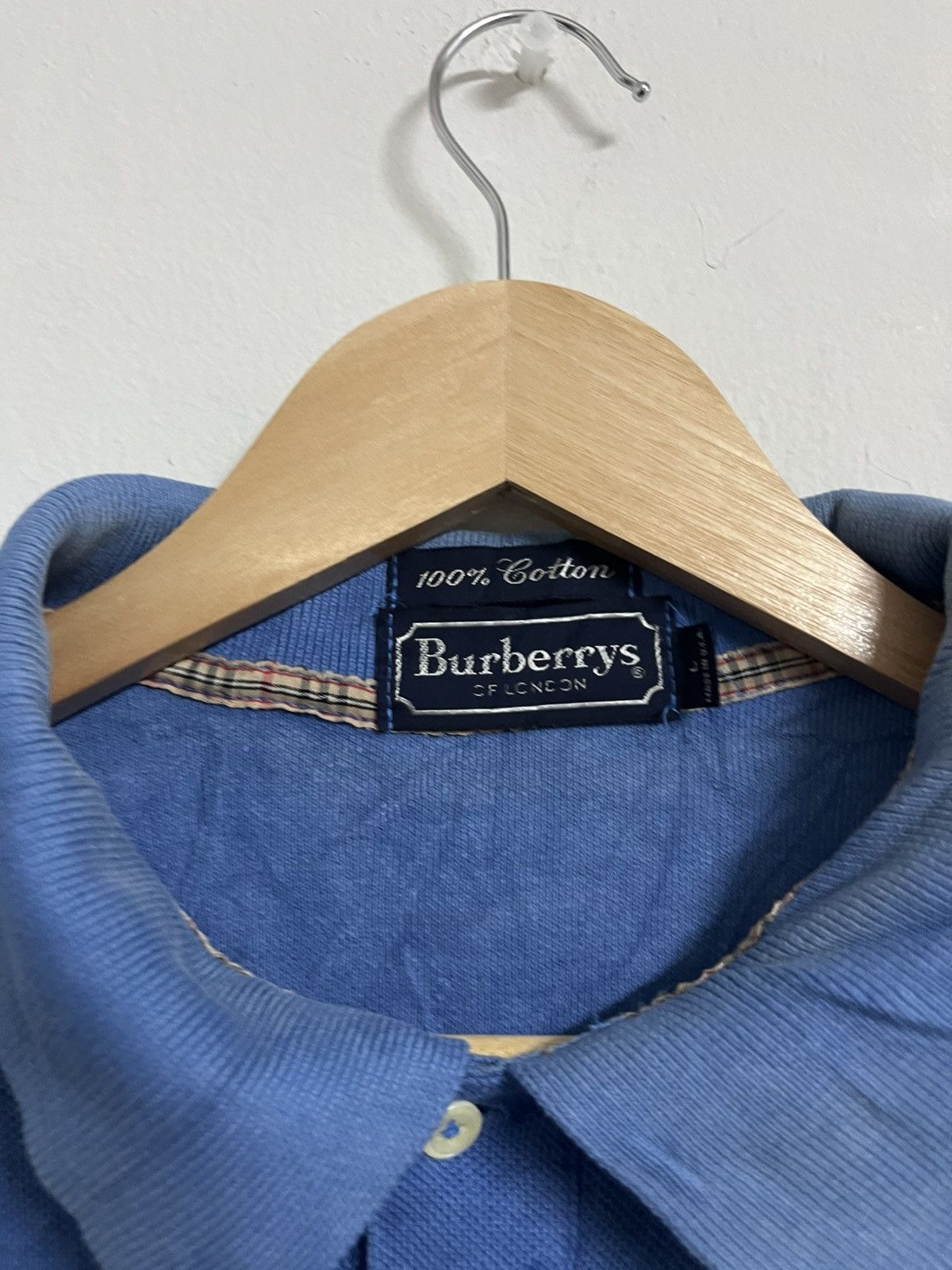 Burberry Vintage faded blue burberrys made in usa Size US L / EU 52-54 / 3 - 5 Thumbnail