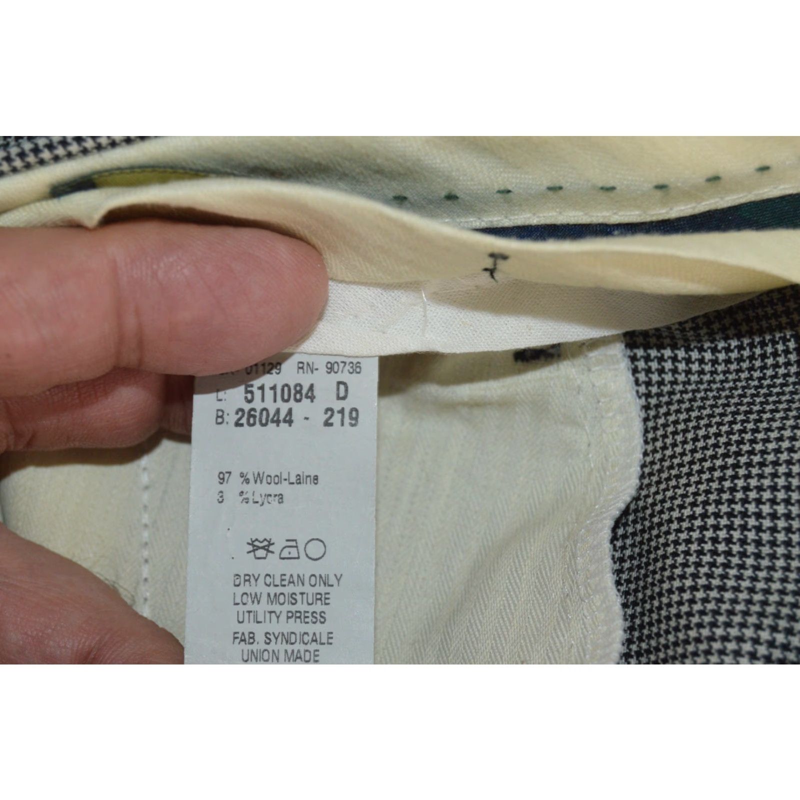 Ralph Lauren Lauren Ralph Lauren Men's Dress Pants Gray Houndstooth Wool 36/32 Size US 36 / EU 52 - 6 Thumbnail