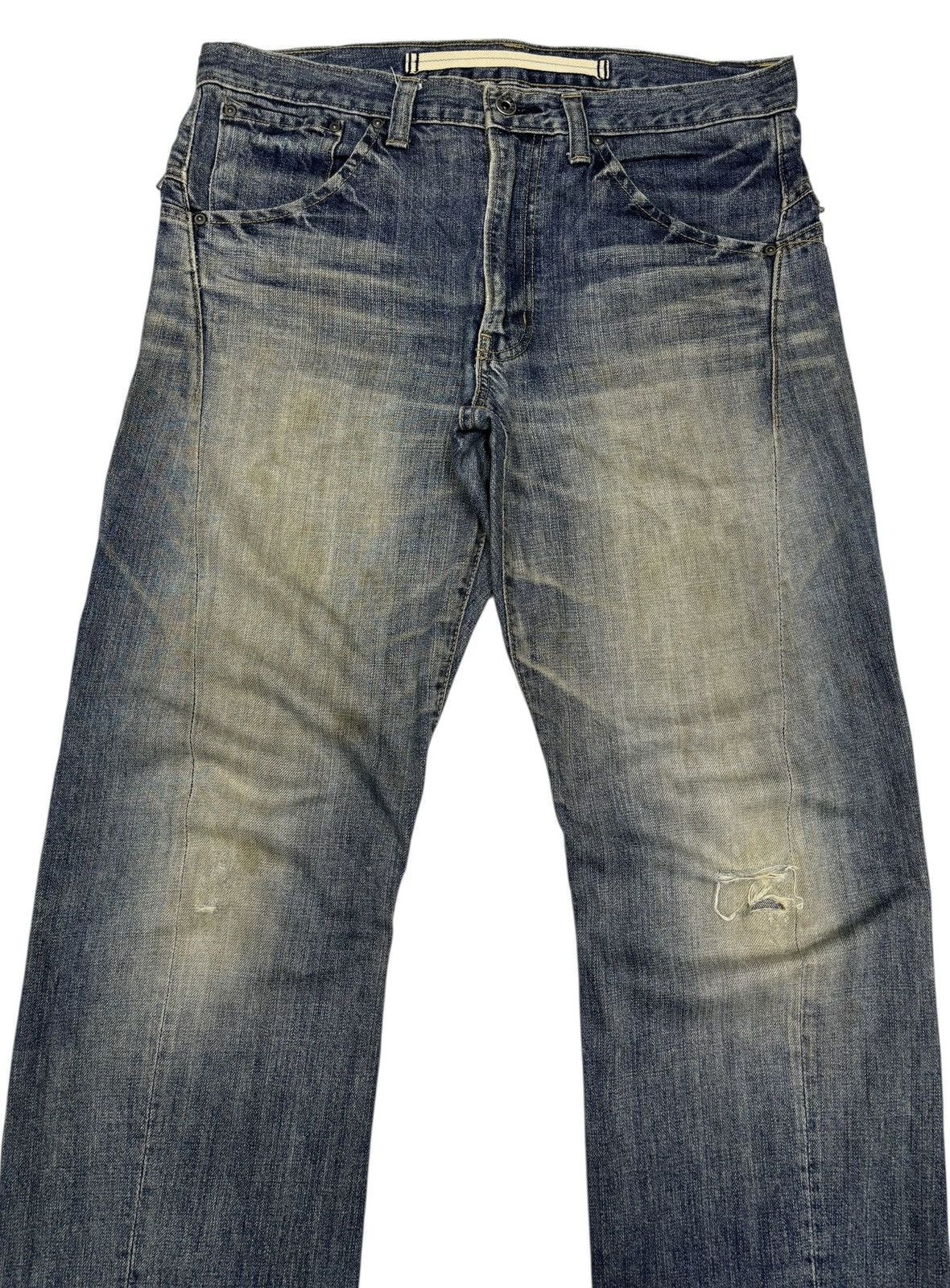 If Six Was Nine Vintage Japanese Brand Distressed Denim Jeans Loose Size US 34 / EU 50 - 7 Thumbnail