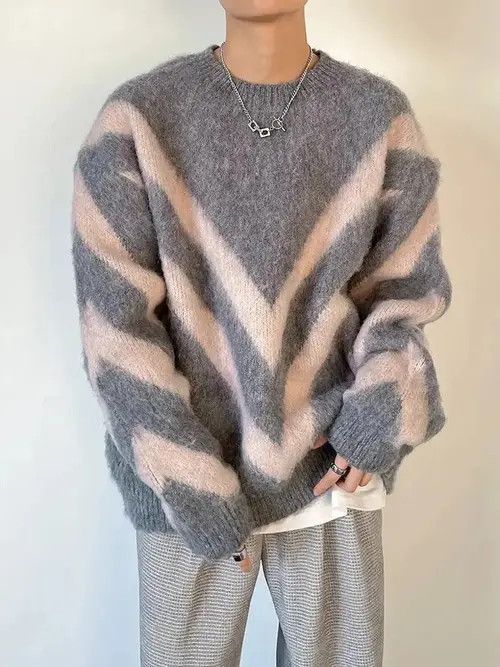 Aran Isles Knitwear × Japanese Brand Luxury Knitted Striped Sweater Size US XL / EU 56 / 4 - 2 Thumbnail